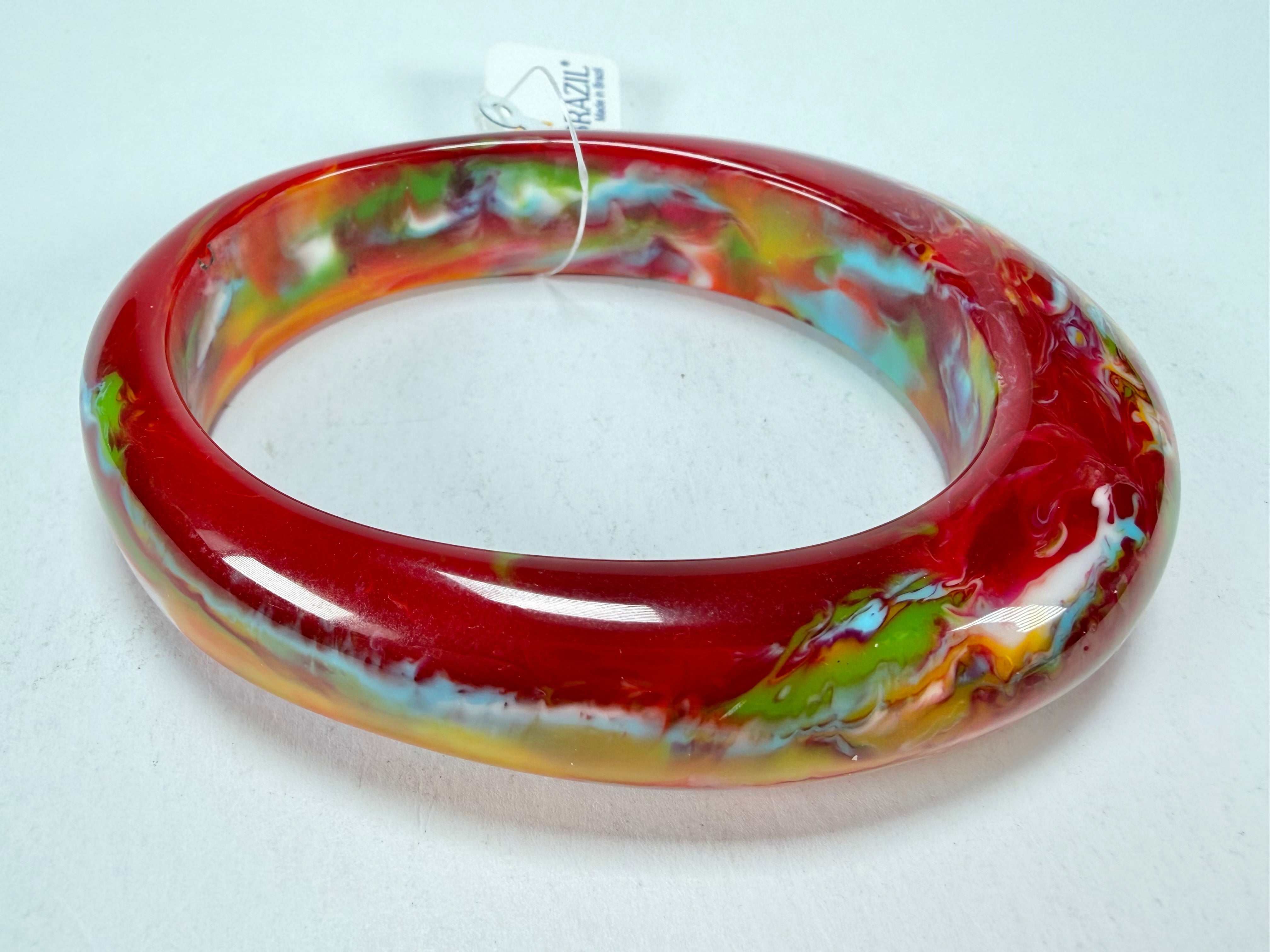 Jackie Brazil "Solid Oval" Kandinsky 1.3cm Resin Bangle ( B0040 )