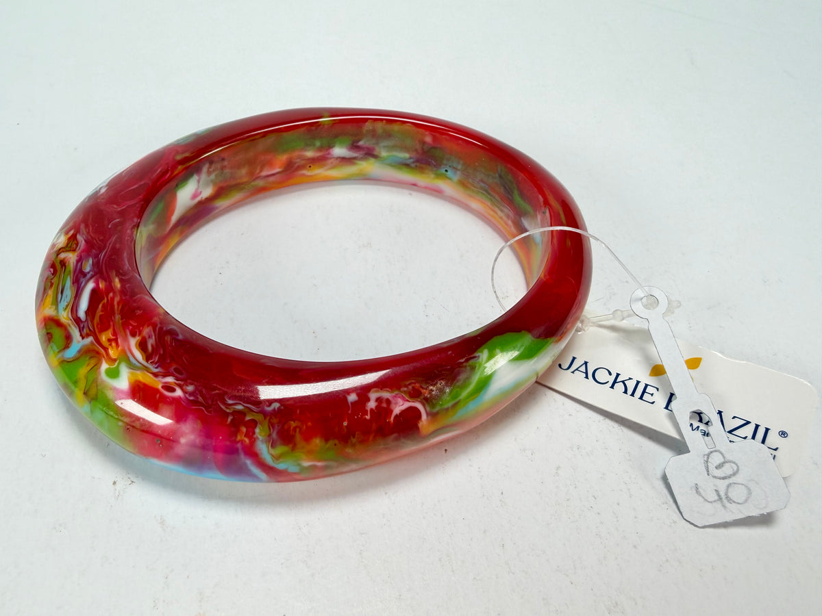 Jackie Brazil "Solid Oval" Kandinsky 1.3cm Resin Bangle ( B0040 )