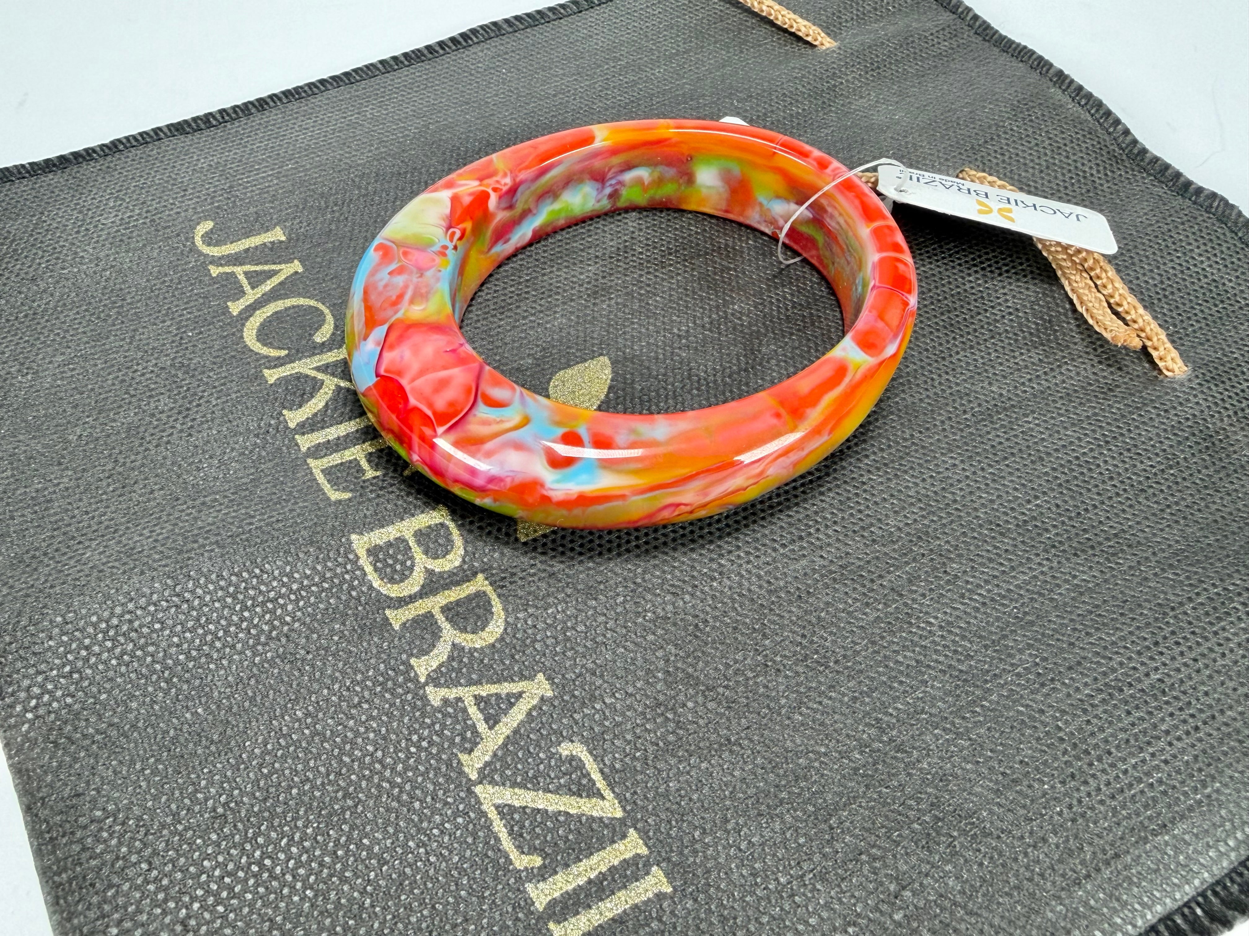 Jackie Brazil "Solid Oval" Kandinsky 1.3cm Resin Bangle ( B0040 )