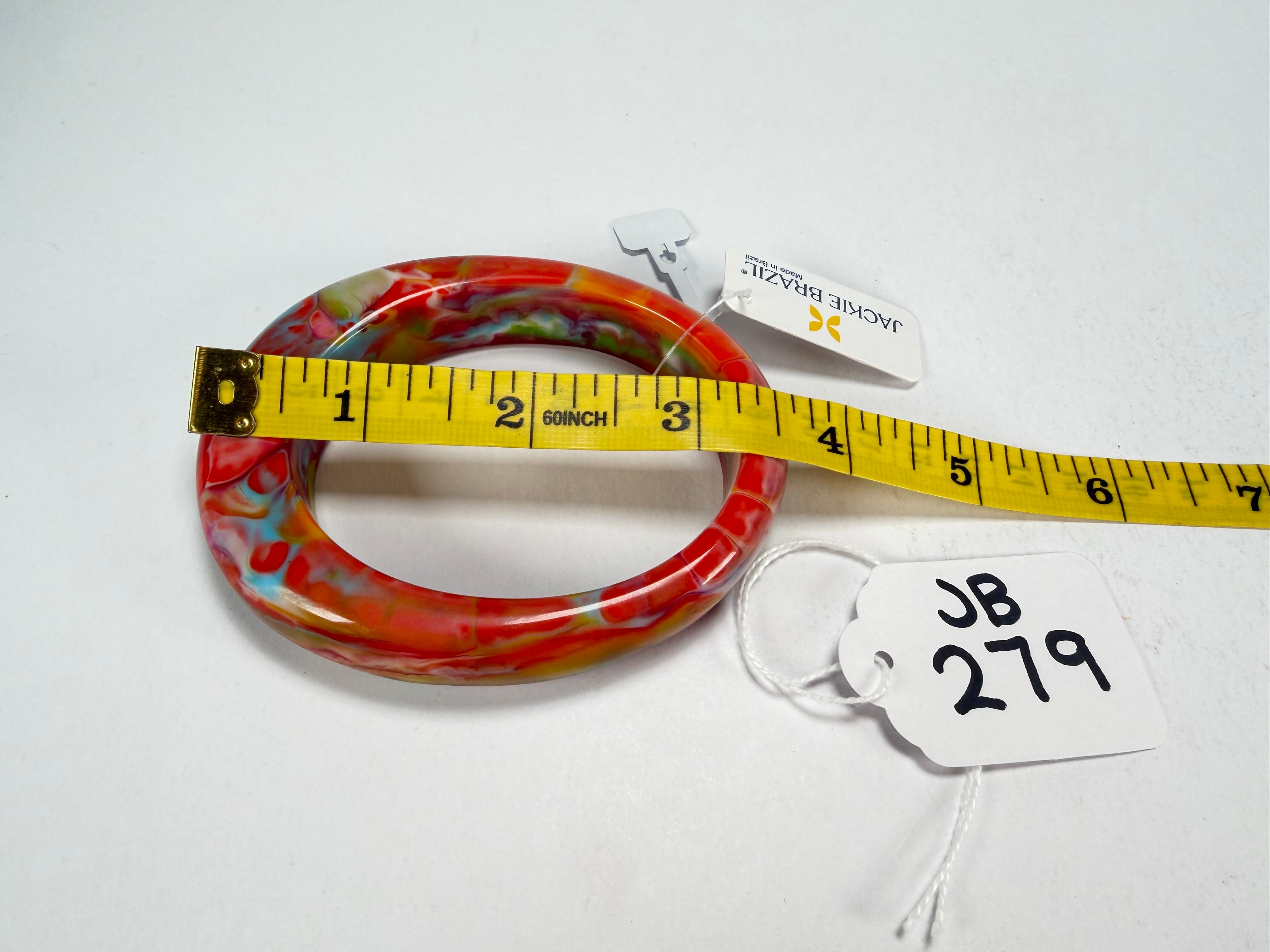 Jackie Brazil "Solid Oval" Kandinsky 1.3cm Resin Bangle ( B0040 )