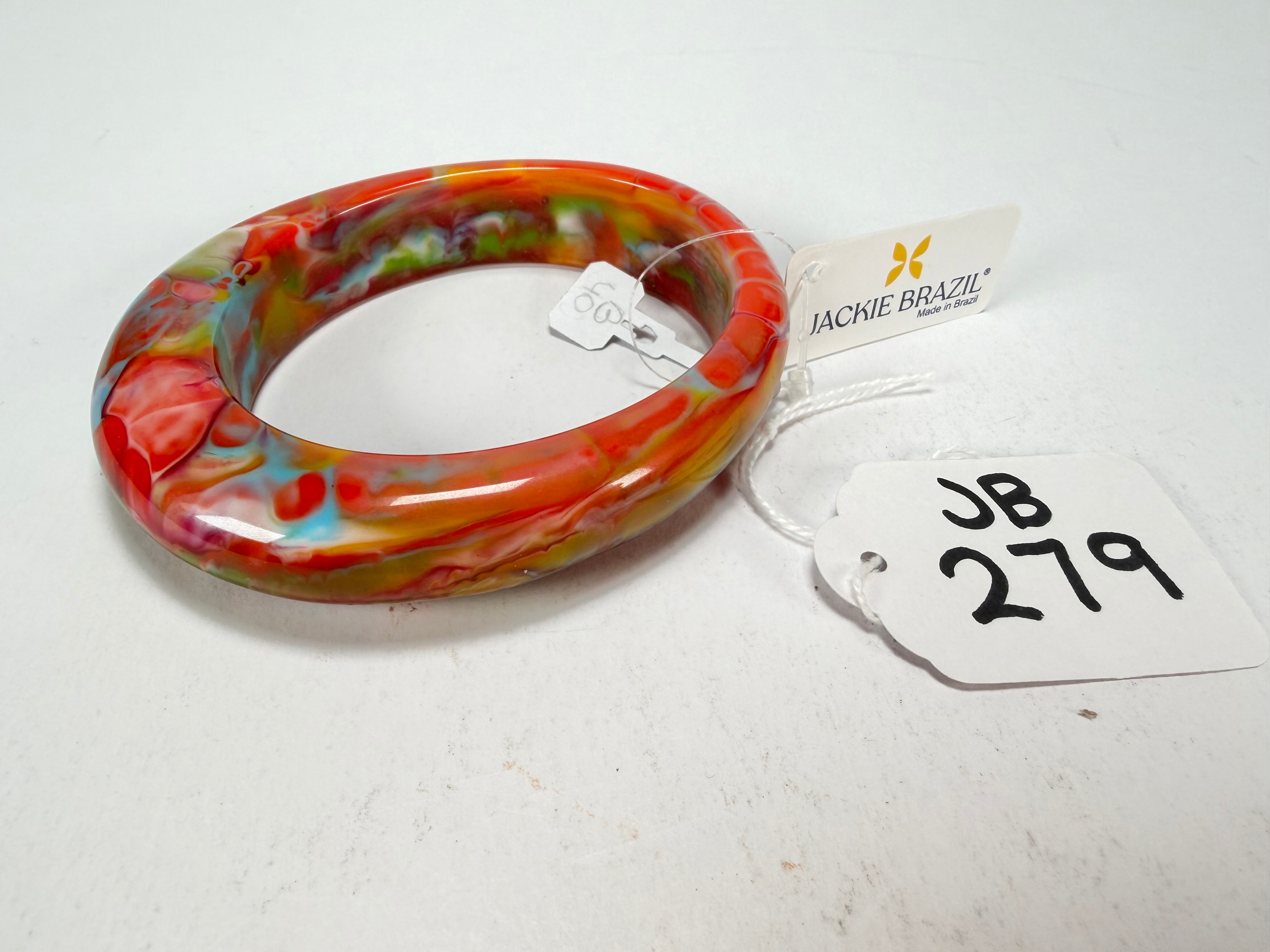 Jackie Brazil "Solid Oval" Kandinsky 1.3cm Resin Bangle ( B0040 )