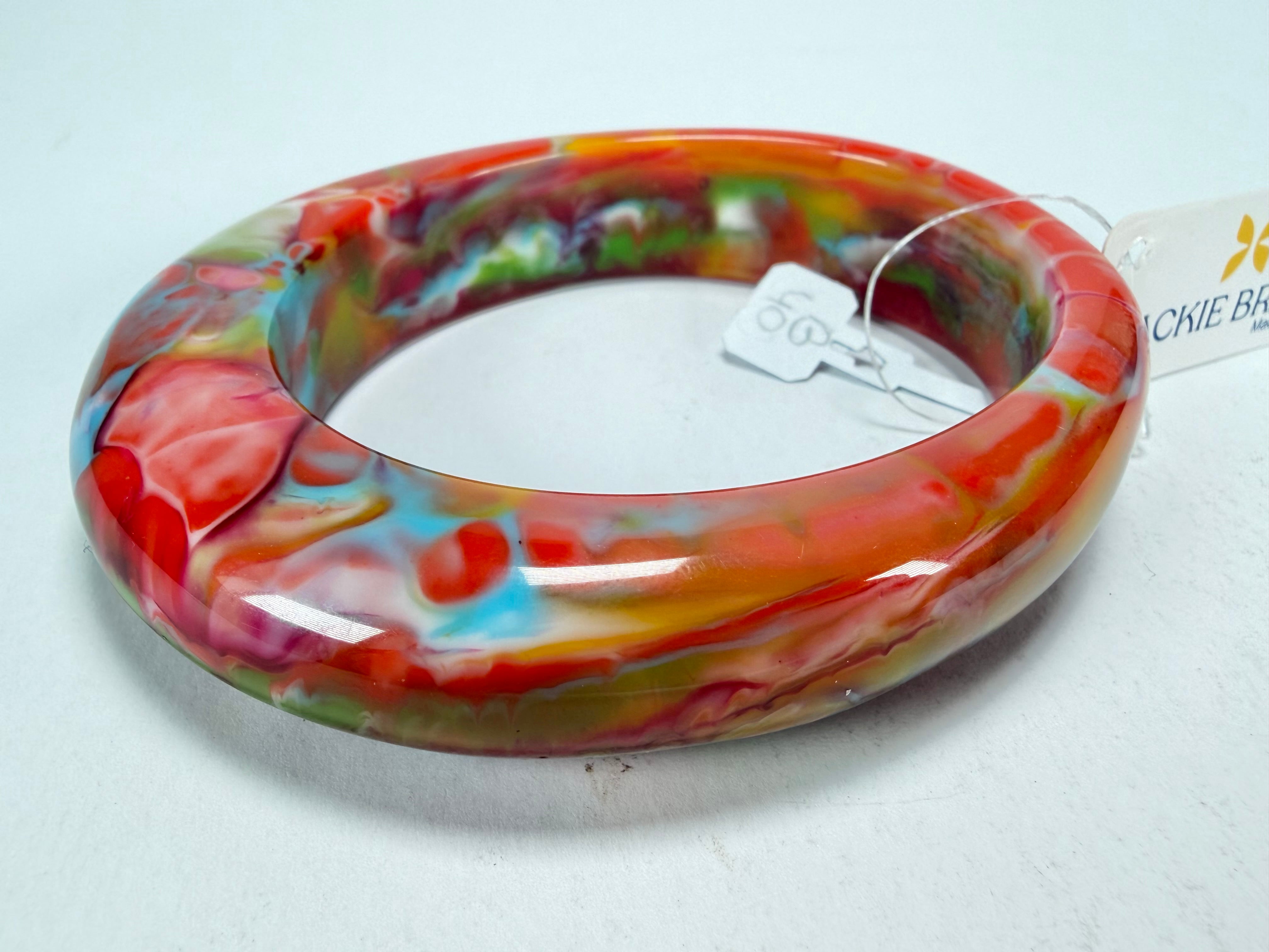 Jackie Brazil "Solid Oval" Kandinsky 1.3cm Resin Bangle ( B0040 )