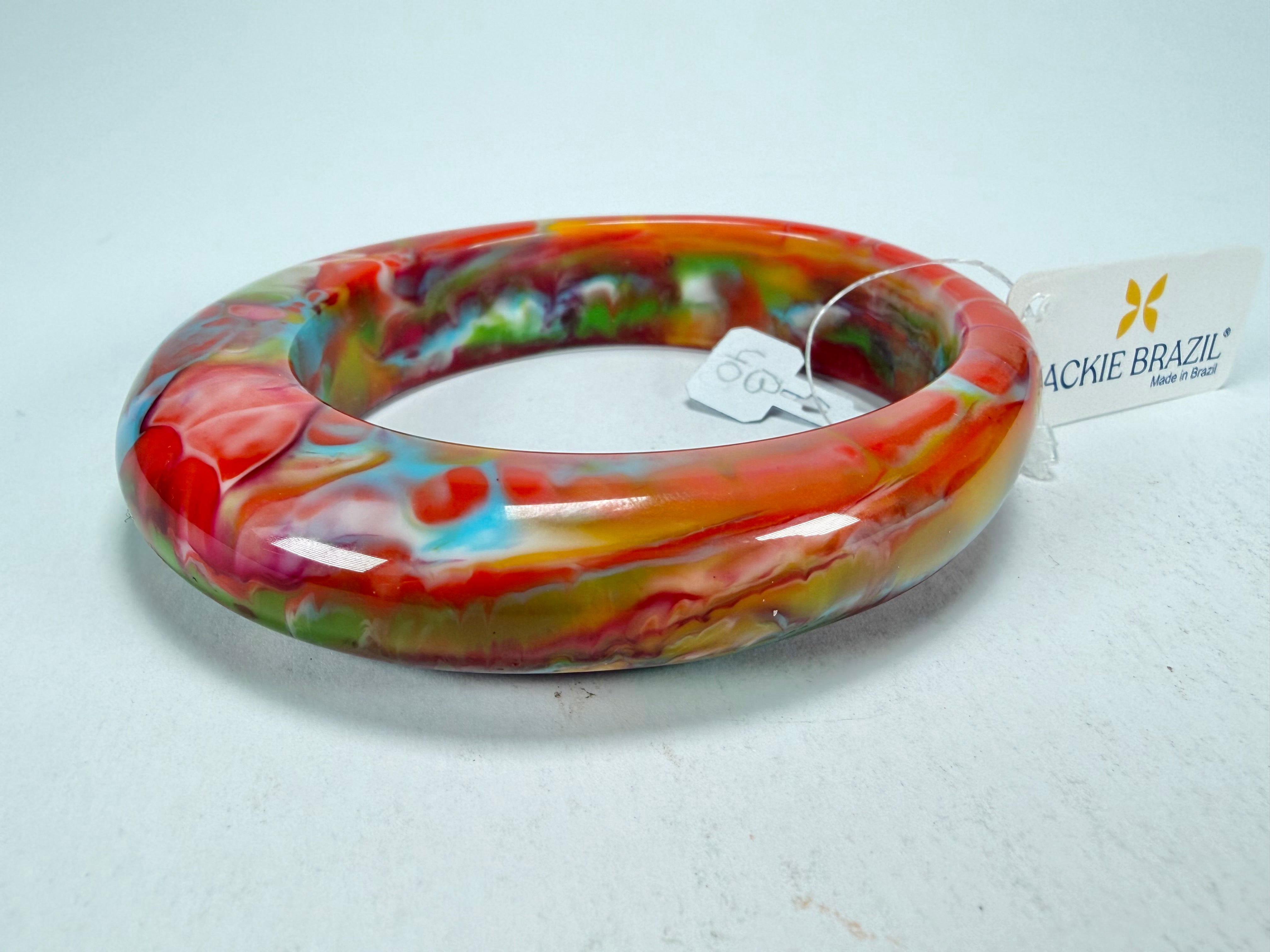 Jackie Brazil "Solid Oval" Kandinsky 1.3cm Resin Bangle ( B0040 )