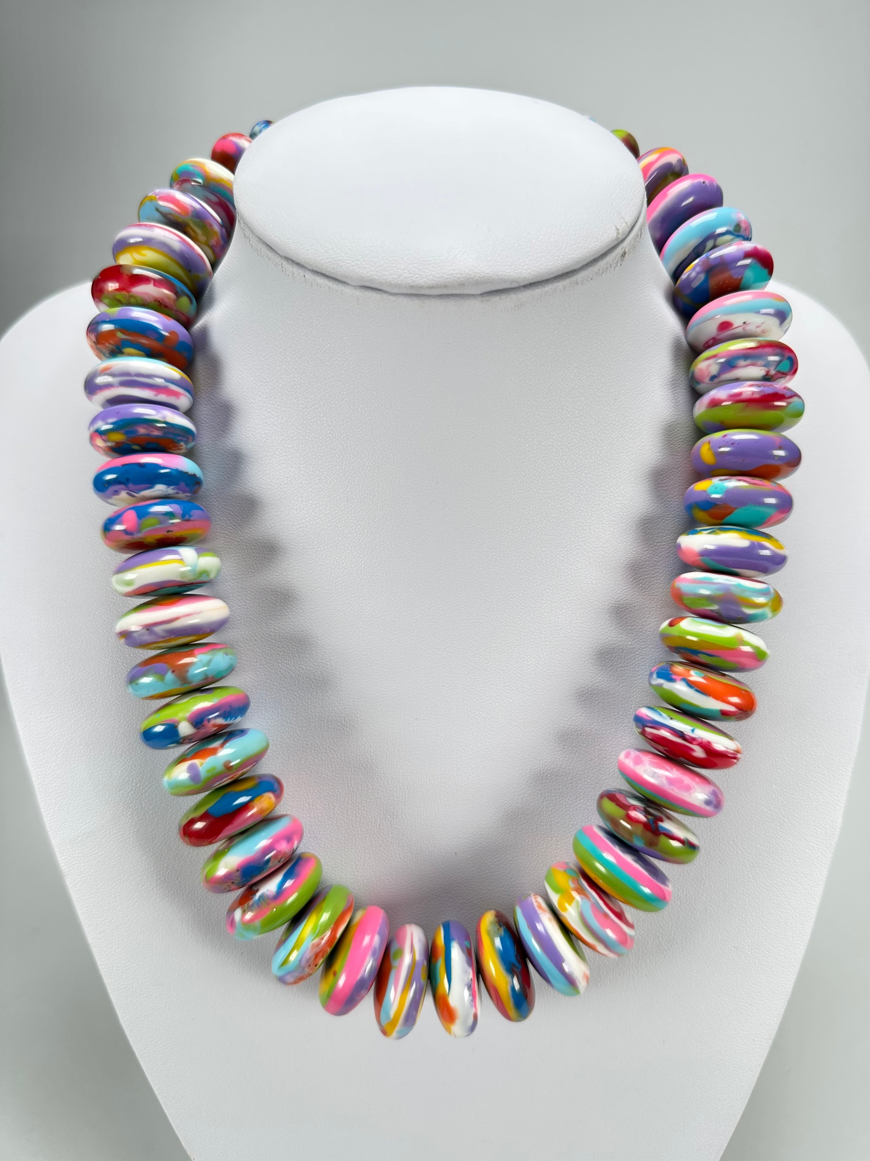 Jackie Brazil "Ana" Kandinsky Resin Wheels 50cm Necklace ( N0042 )