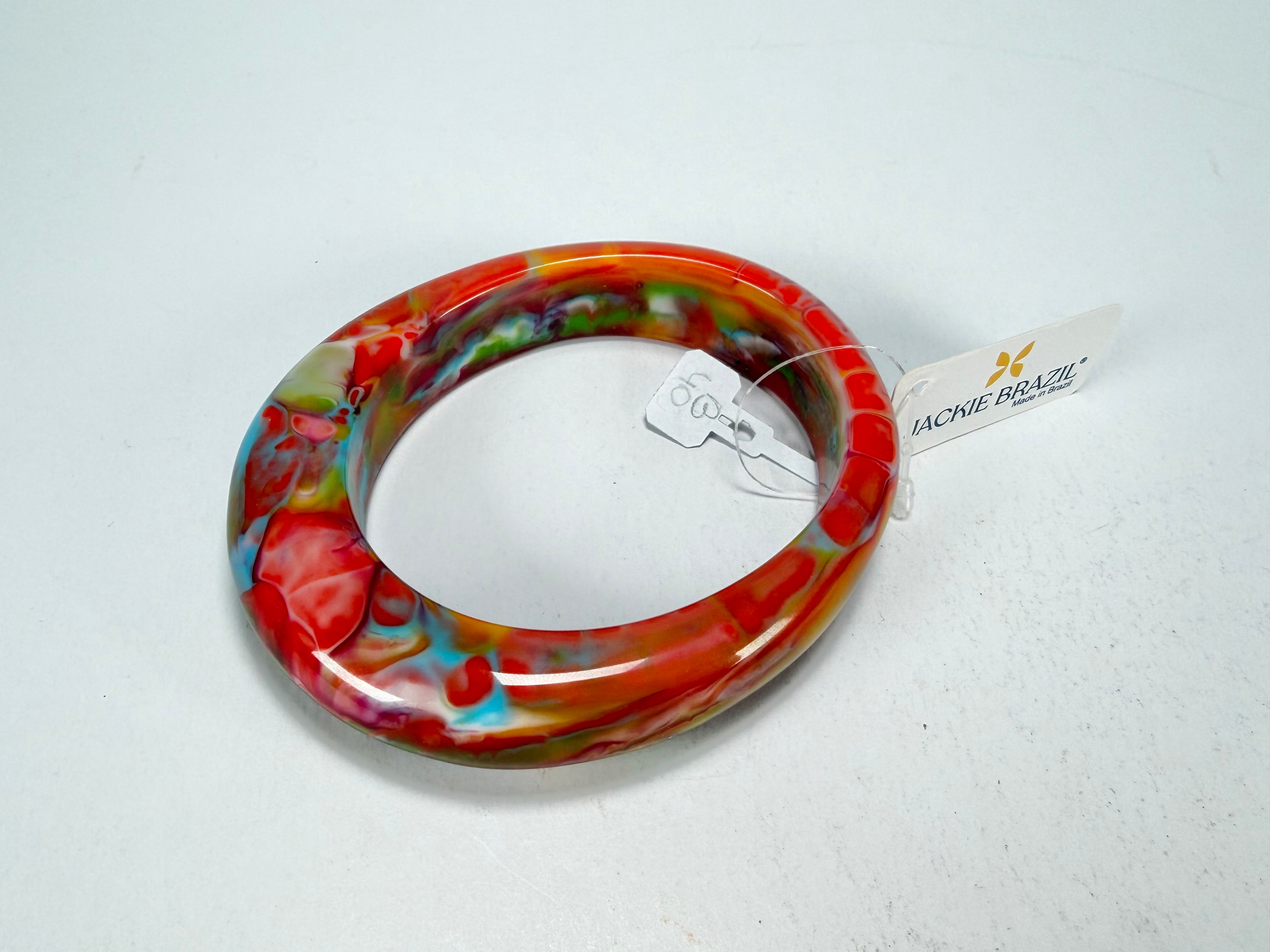 Jackie Brazil "Solid Oval" Kandinsky 1.3cm Resin Bangle ( B0040 )