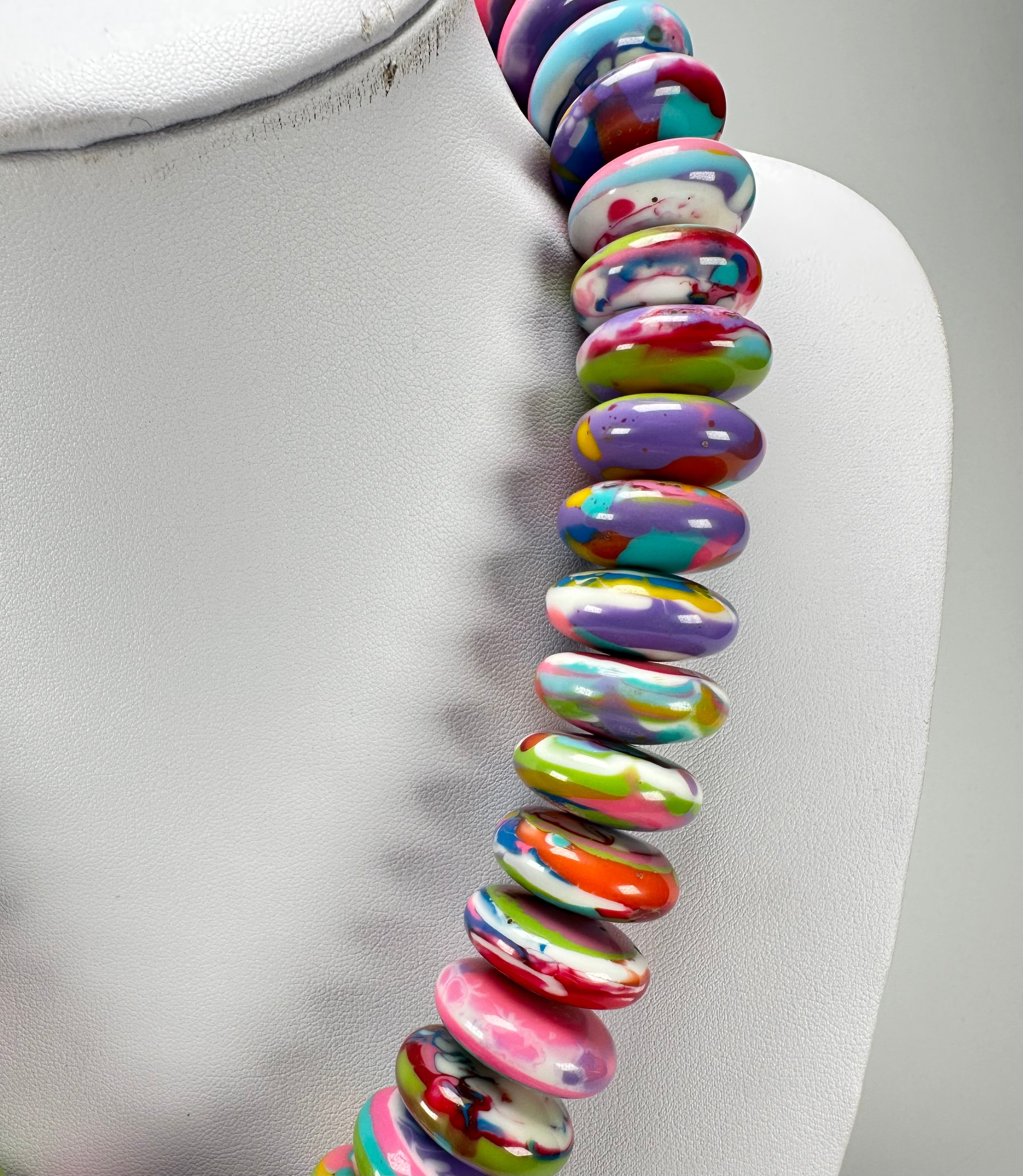 Jackie Brazil "Ana" Kandinsky Resin Wheels 50cm Necklace ( N0042 )