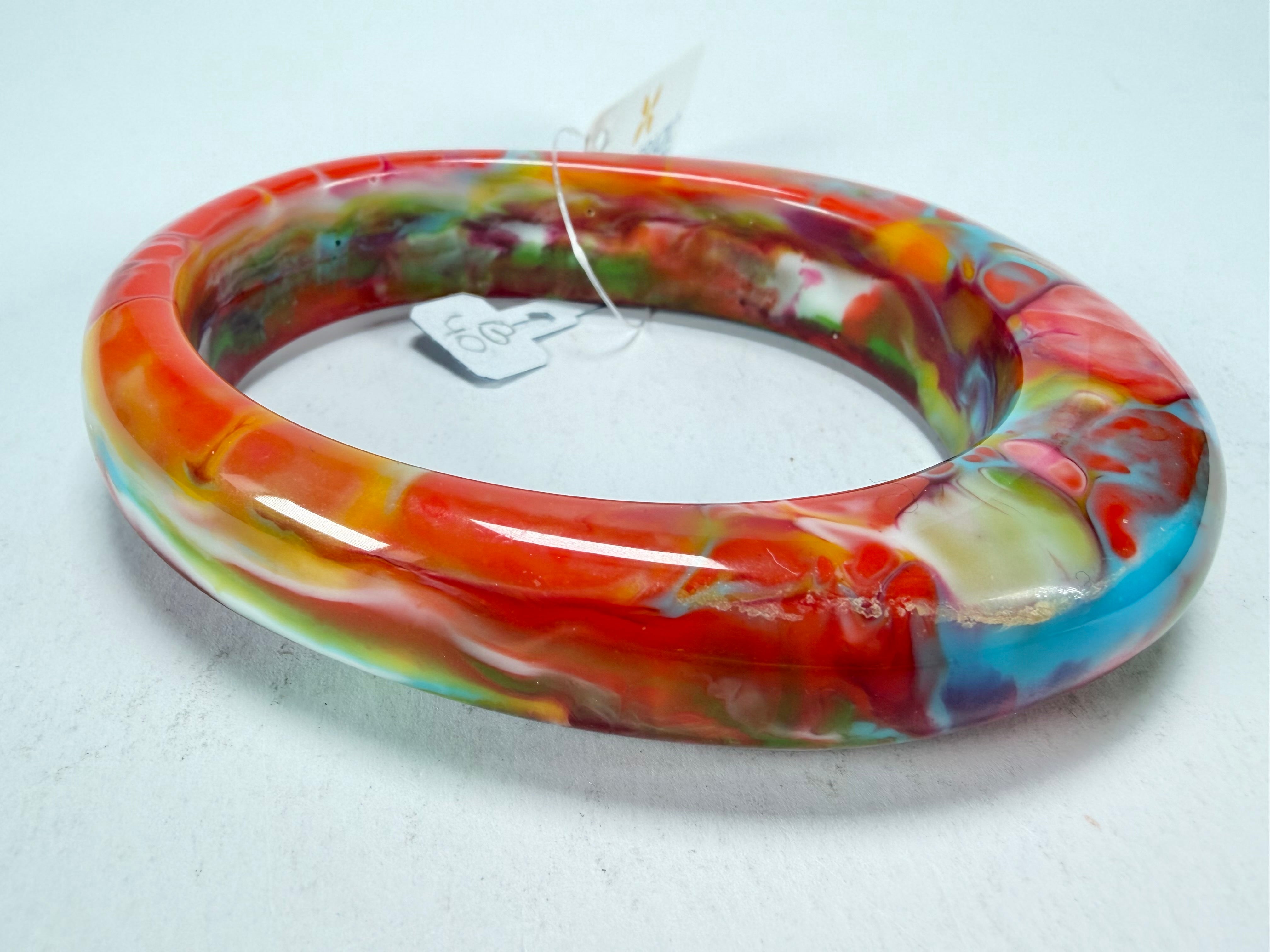 Jackie Brazil "Solid Oval" Kandinsky 1.3cm Resin Bangle ( B0040 )