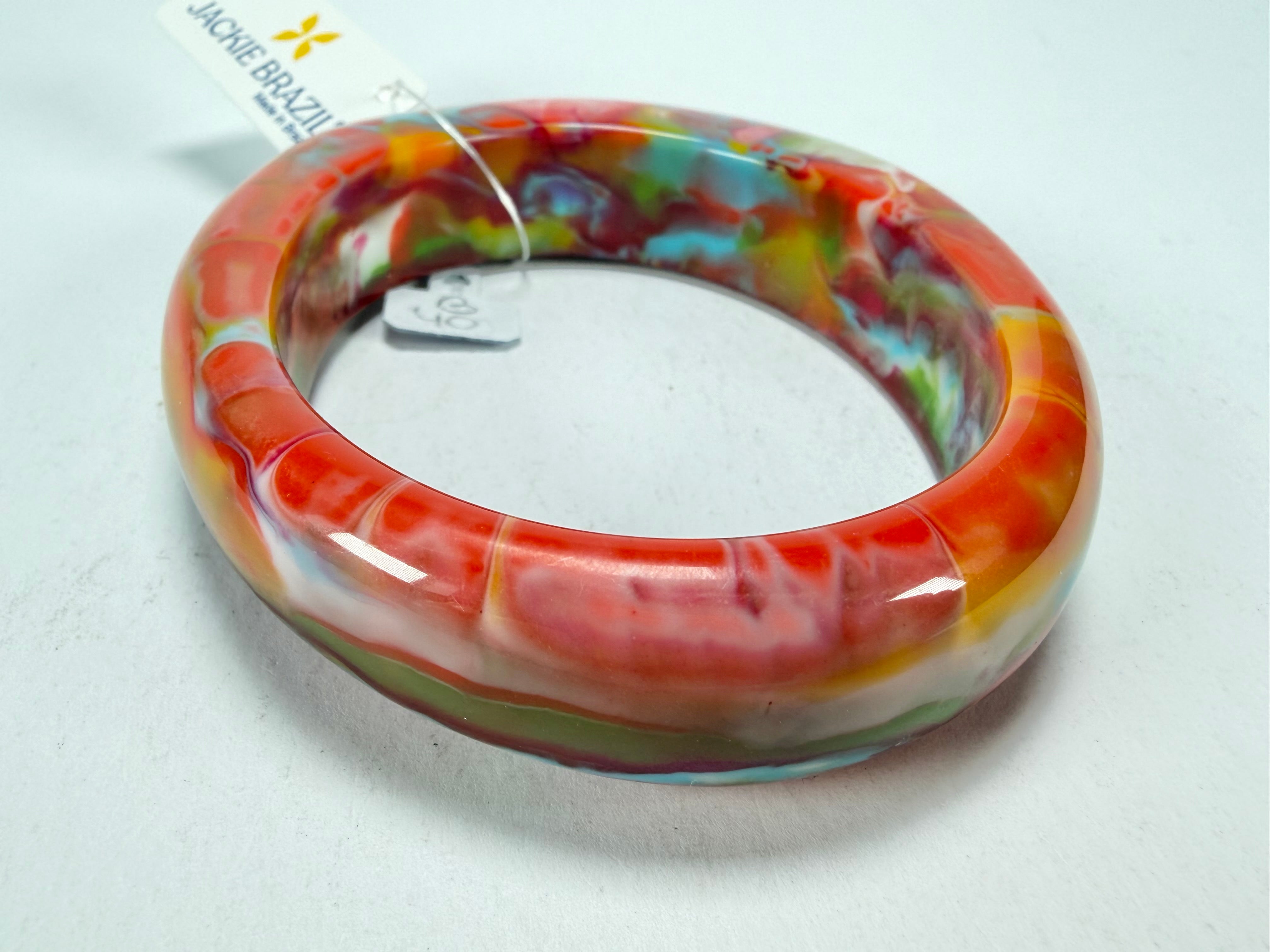 Jackie Brazil "Solid Oval" Kandinsky 1.3cm Resin Bangle ( B0040 )