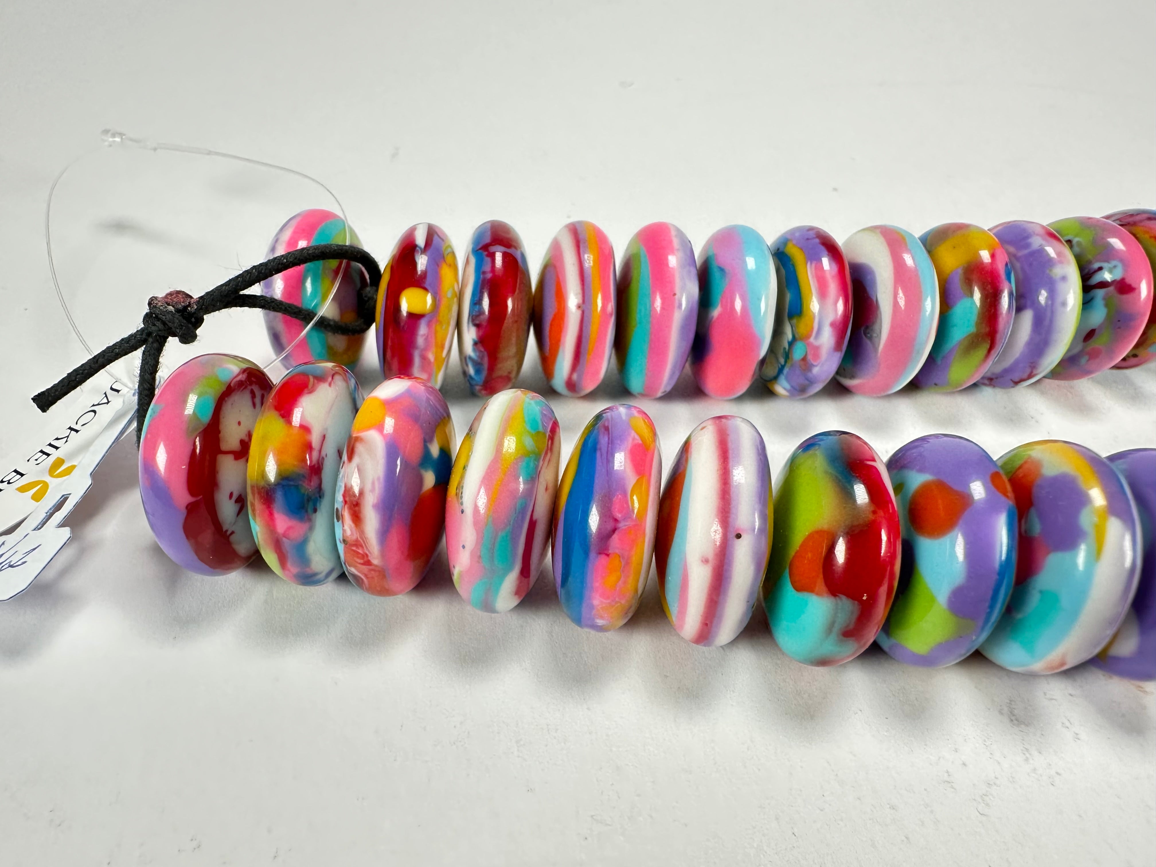 Jackie Brazil "Ana" Kandinsky Resin Wheels 50cm Necklace ( N0042 )