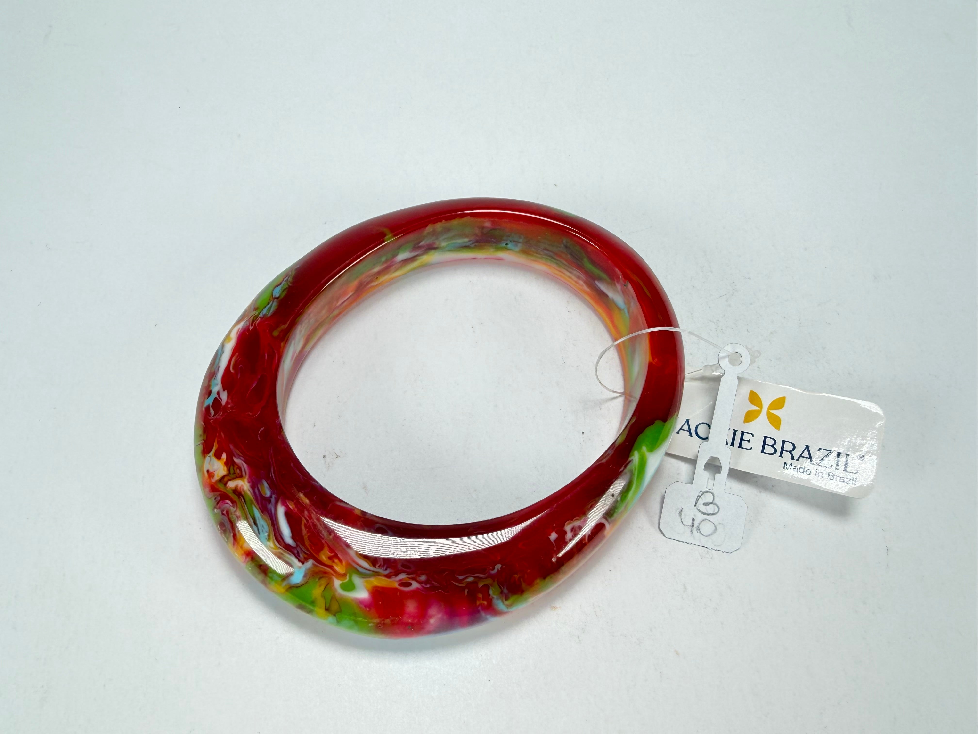 Jackie Brazil "Solid Oval" Kandinsky 1.3cm Resin Bangle ( B0040 )