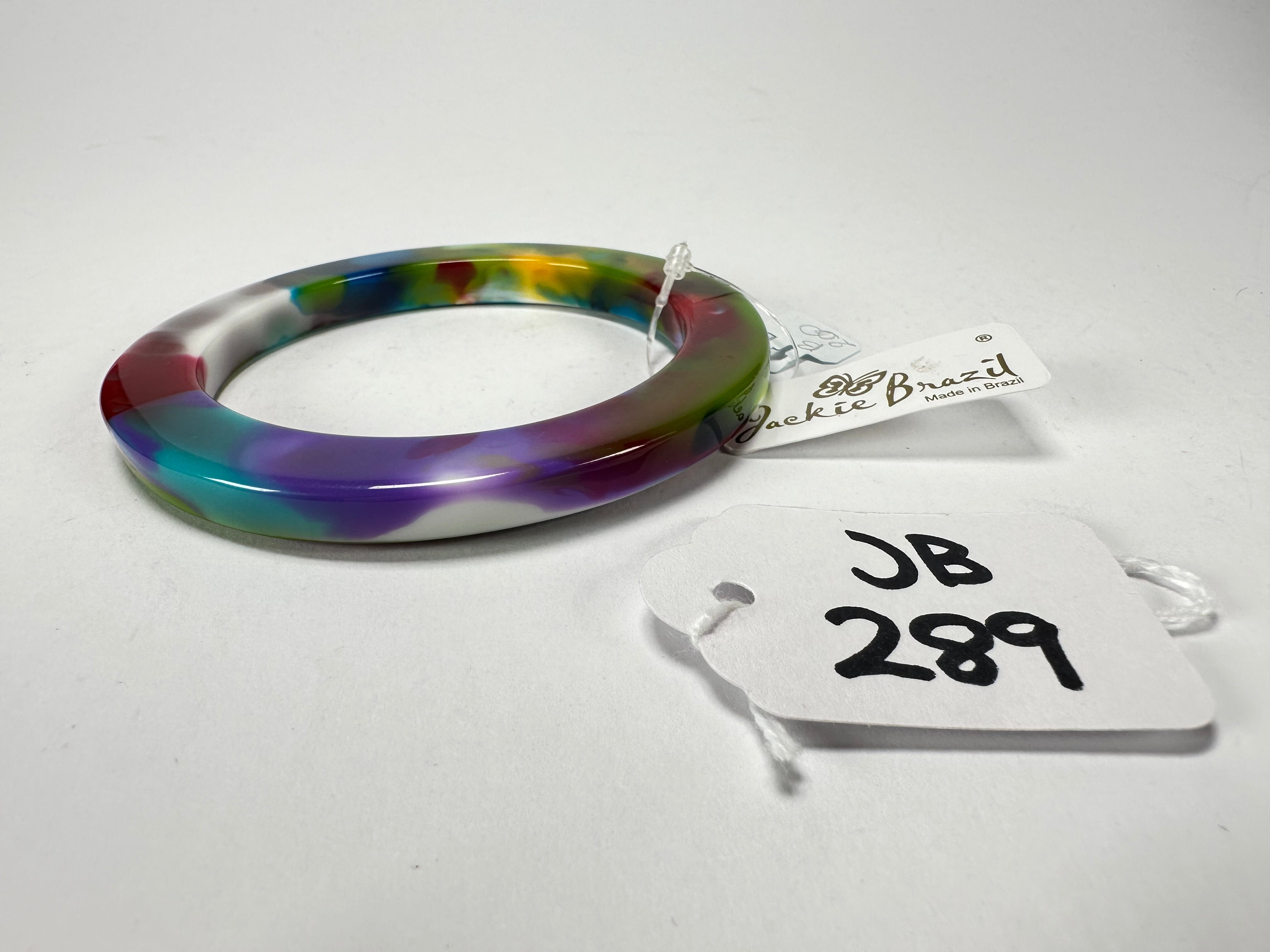 Jackie Brazil "Olympic" Kandinsky Solid Round 0.6cm Resin Bangle ( B0200 )