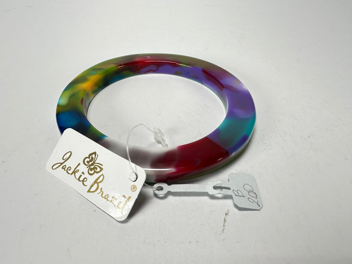 Jackie Brazil "Olympic" Kandinsky Solid Round 0.6cm Resin Bangle ( B0200 )