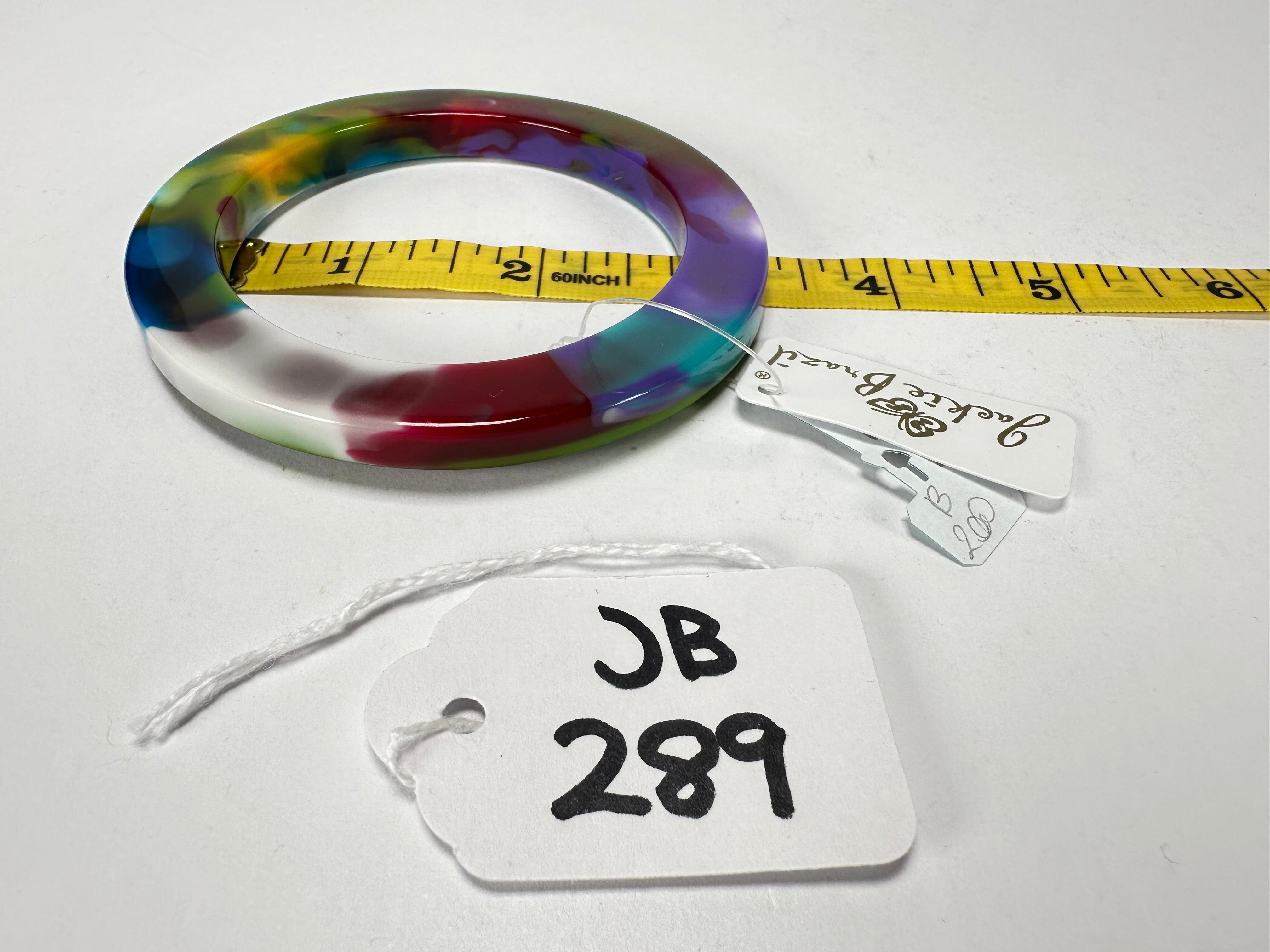 Jackie Brazil "Olympic" Kandinsky Solid Round 0.6cm Resin Bangle ( B0200 )