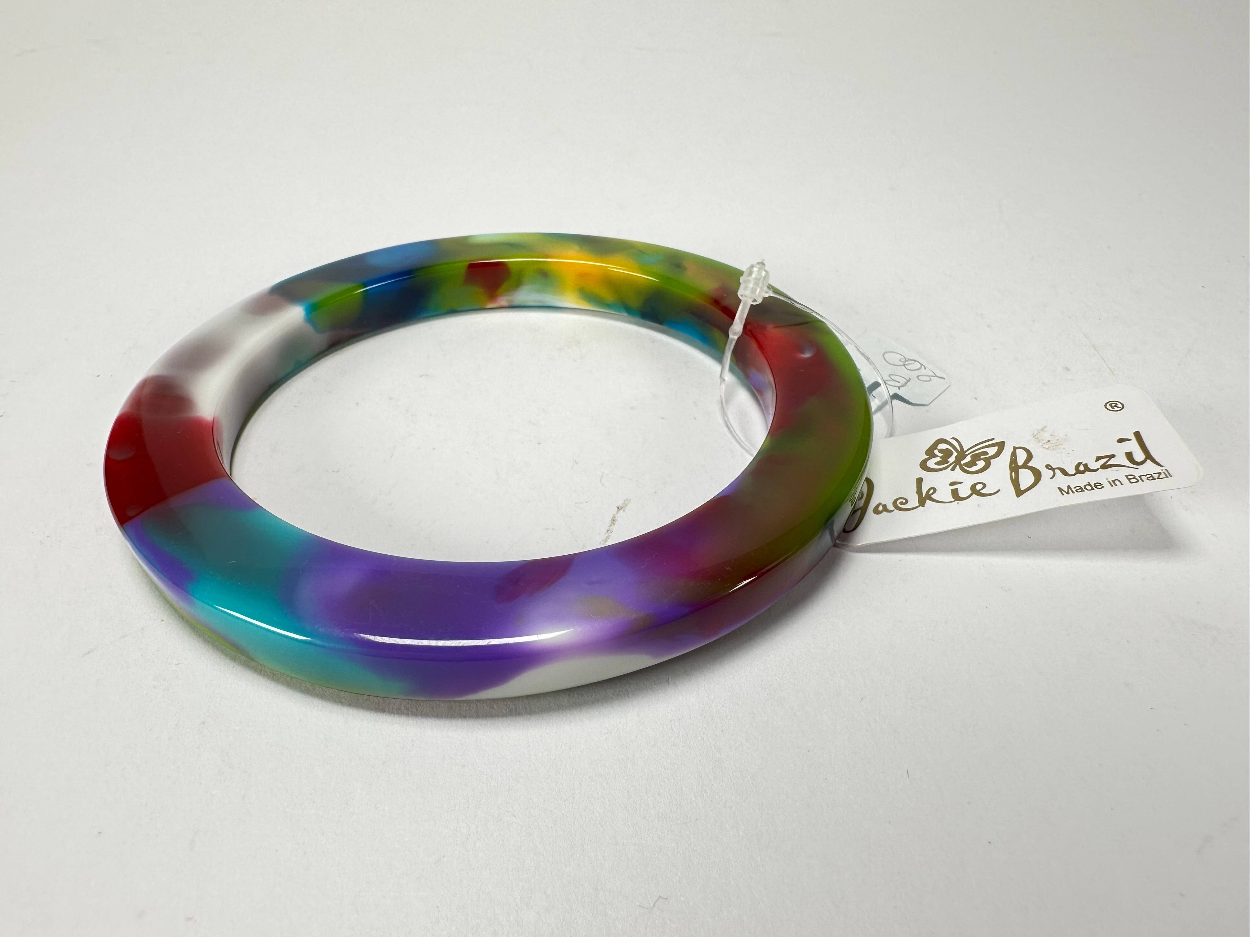 Jackie Brazil "Olympic" Kandinsky Solid Round 0.6cm Resin Bangle ( B0200 )