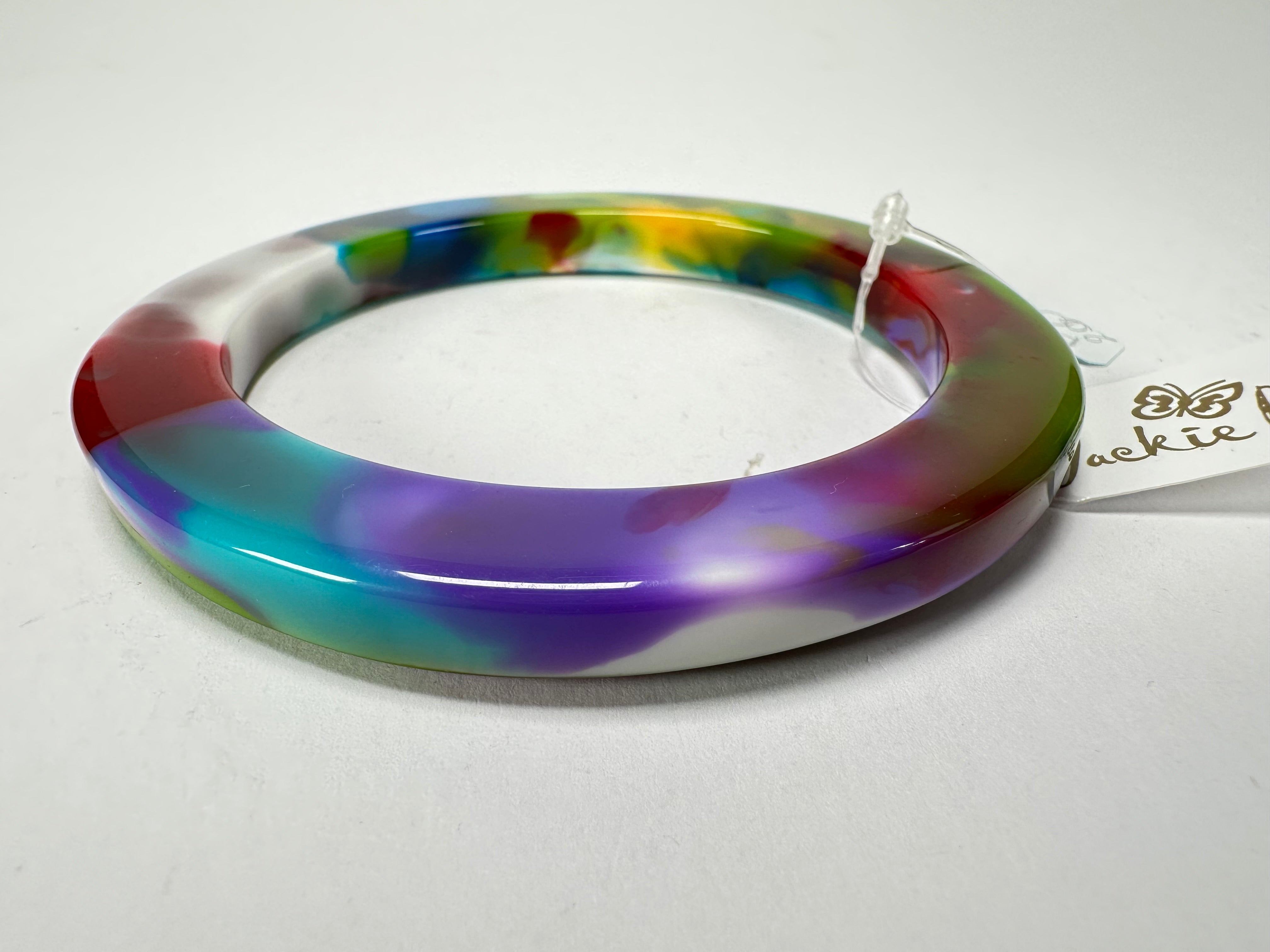 Jackie Brazil "Olympic" Kandinsky Solid Round 0.6cm Resin Bangle ( B0200 )