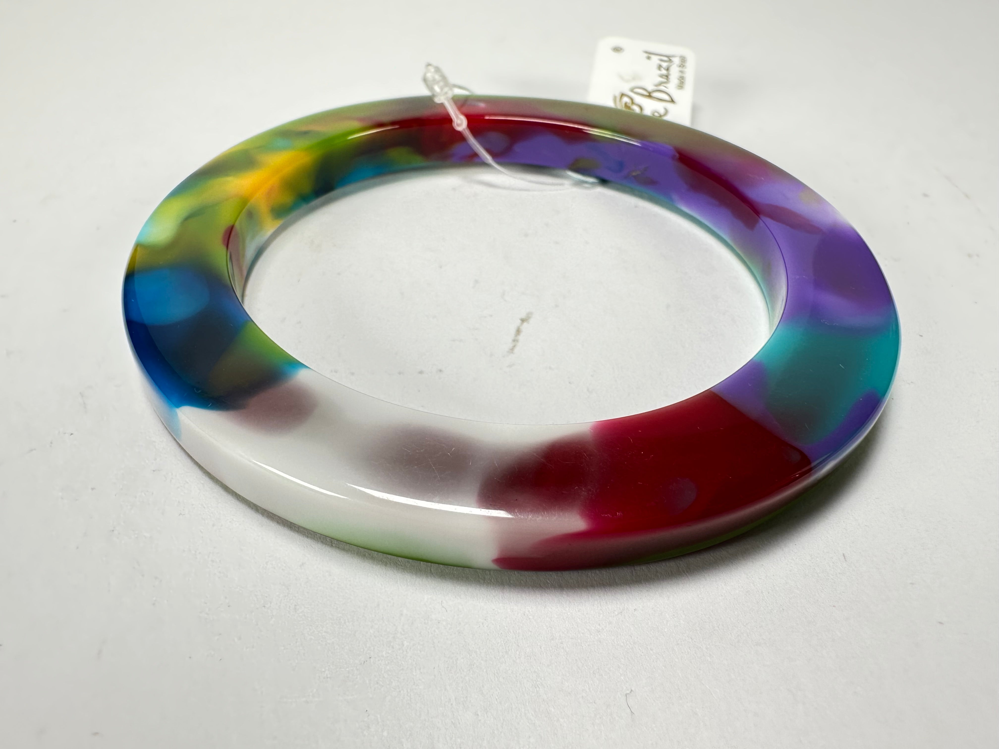 Jackie Brazil "Olympic" Kandinsky Solid Round 0.6cm Resin Bangle ( B0200 )