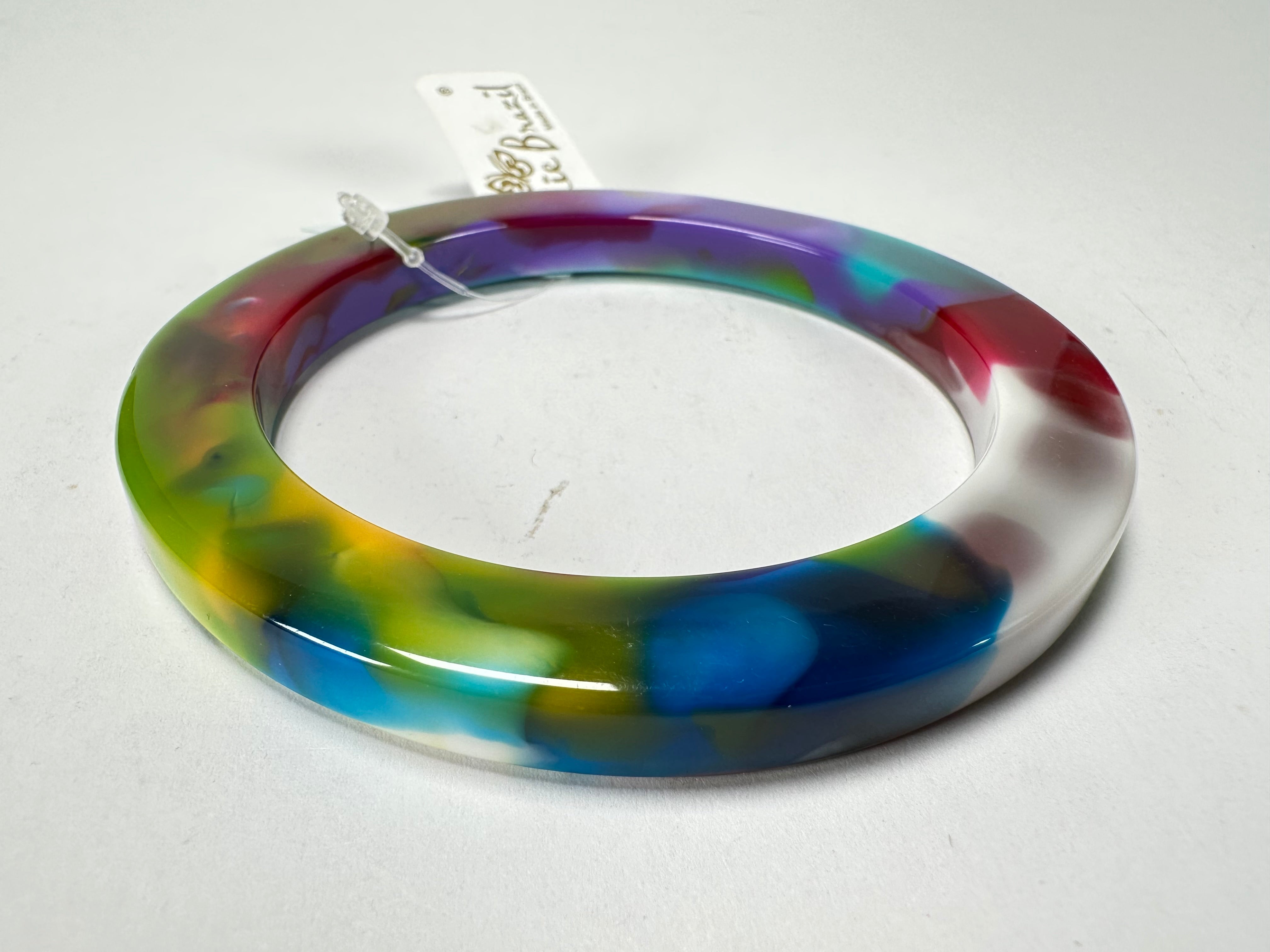 Jackie Brazil "Olympic" Kandinsky Solid Round 0.6cm Resin Bangle ( B0200 )