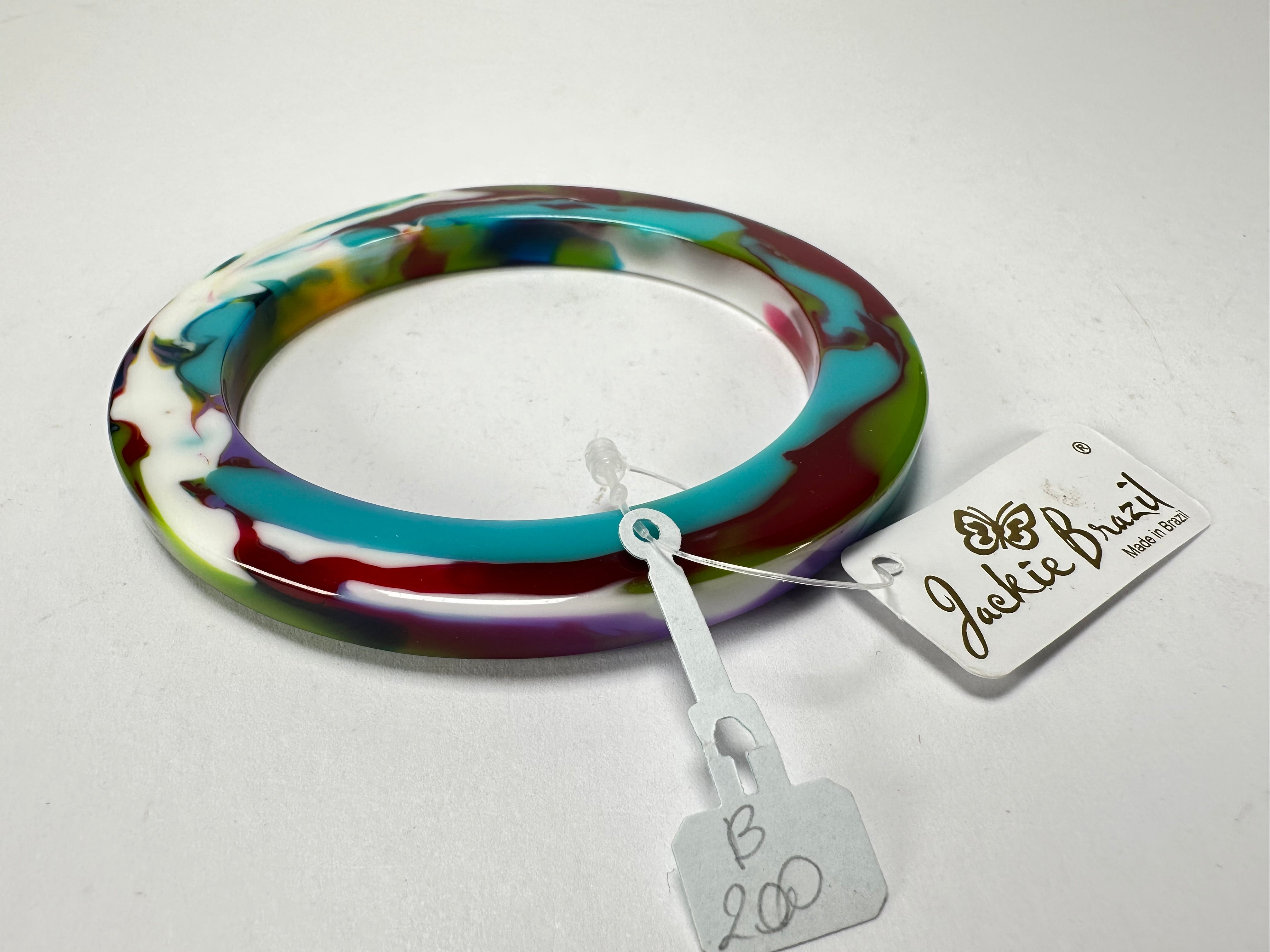 Jackie Brazil "Olympic" Kandinsky Solid Round 0.6cm Resin Bangle ( B0200 )