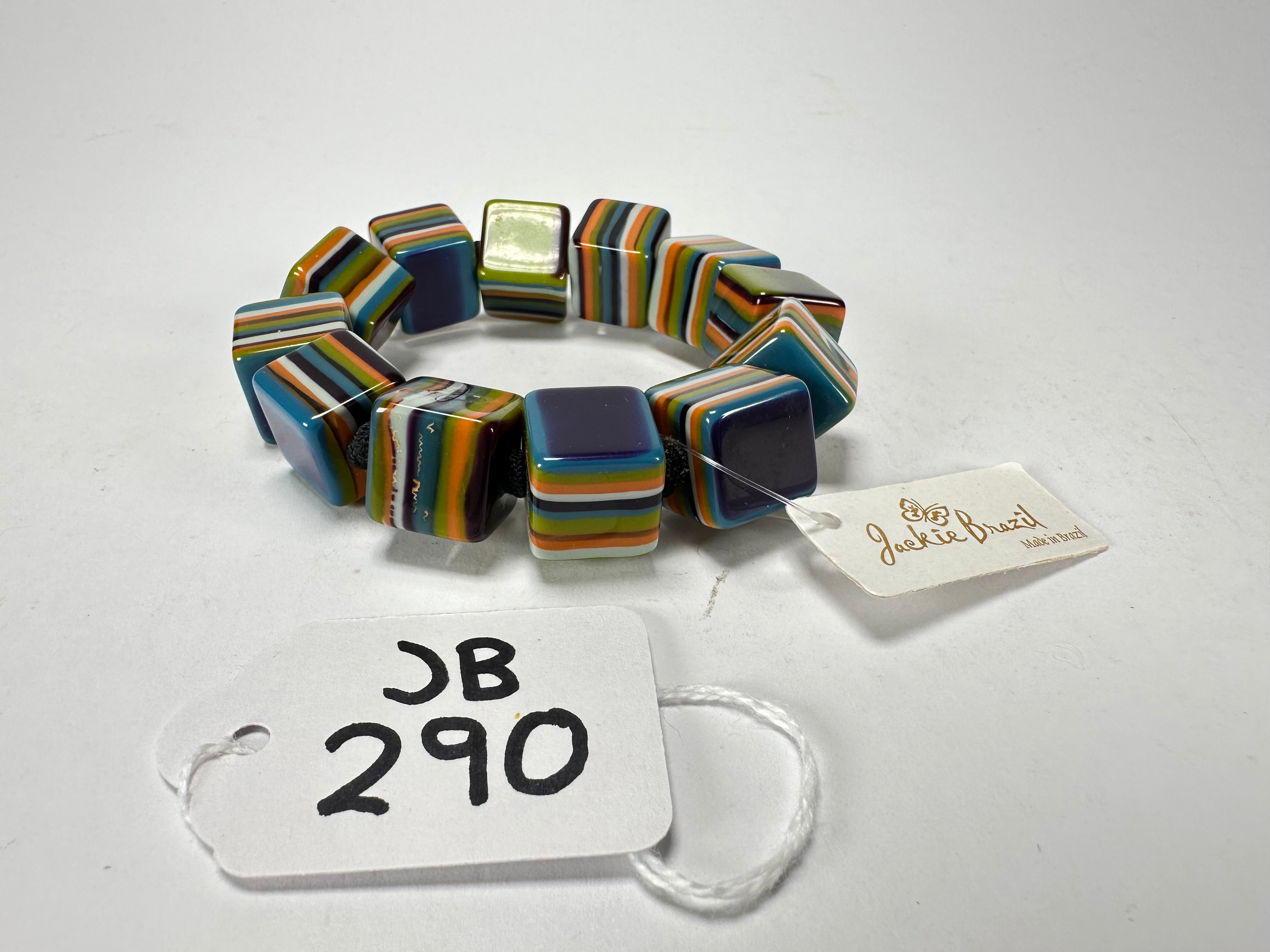 Jackie Brazil "POP" Liquorice Winter Mix Small Cubes Bracelet ( B0224 )