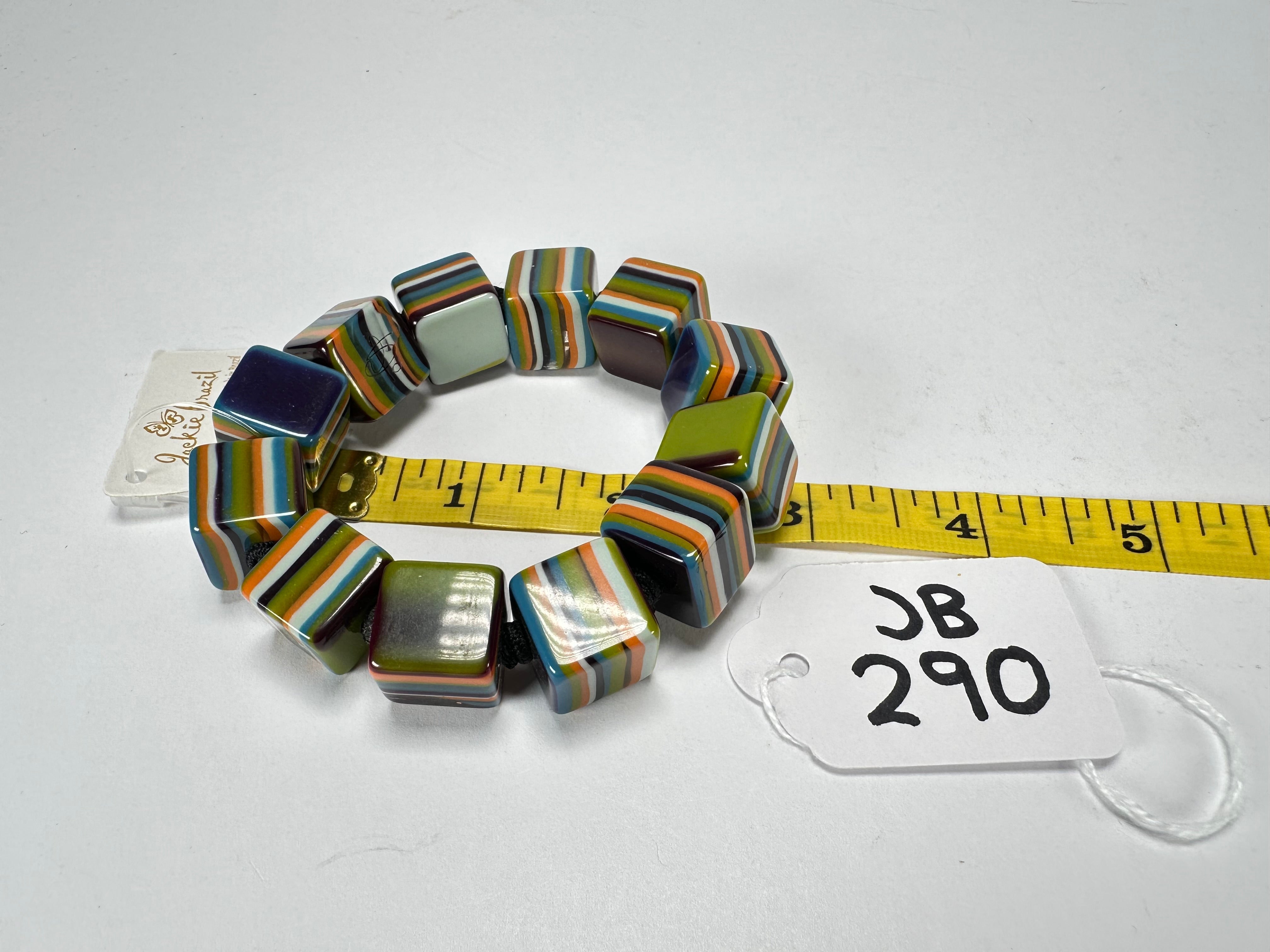 Jackie Brazil "POP" Liquorice Winter Mix Small Cubes Bracelet ( B0224 )