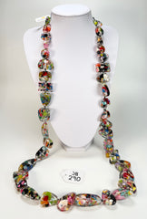 Jackie Brazil "Indiana" Cascade Multi-Bead Long Resin 110cm Necklace ( N0038 )