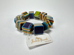 Jackie Brazil "POP" Liquorice Winter Mix Small Cubes Bracelet ( B0224 )