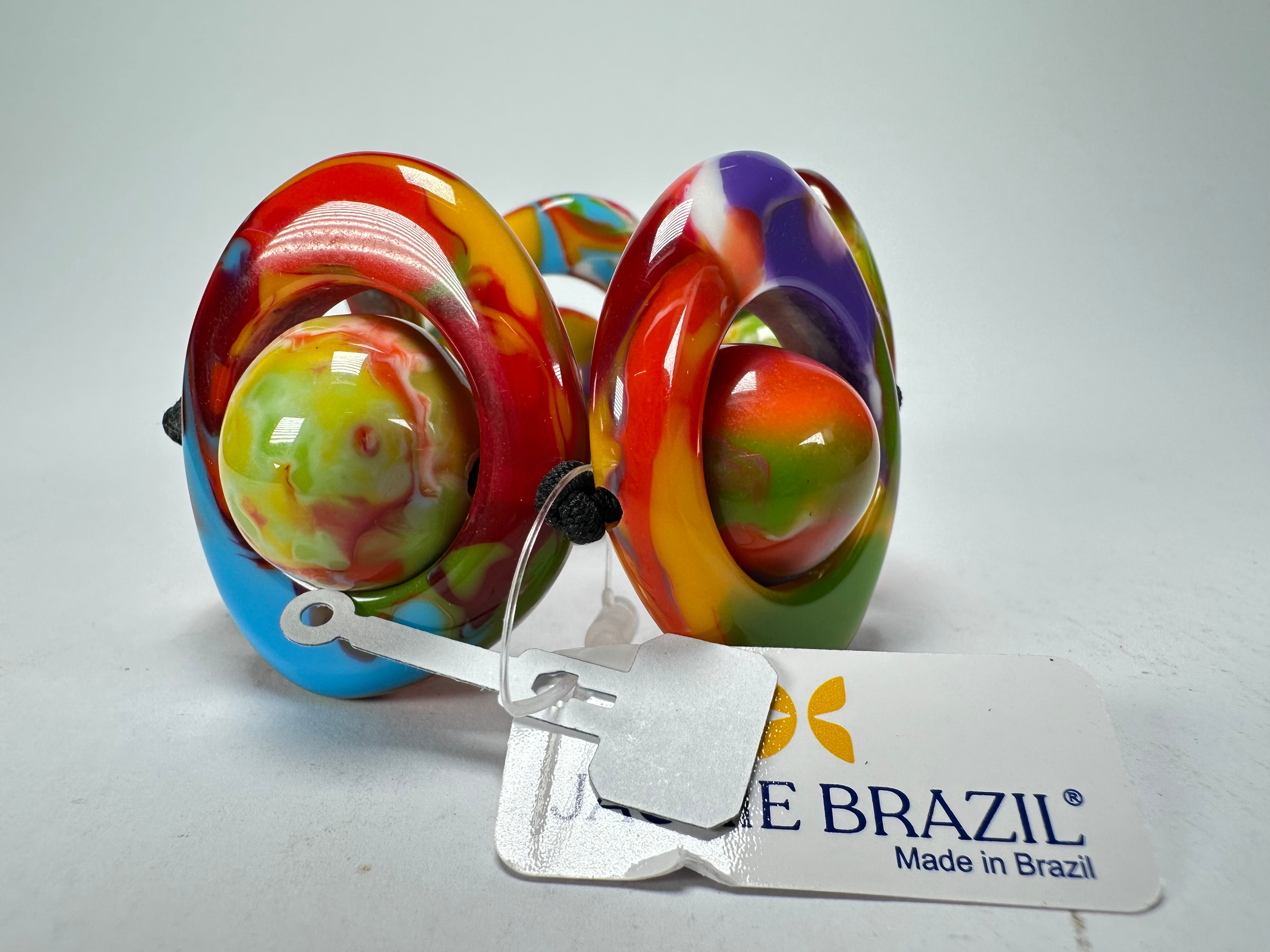 Jackie Brazil "Saturn" Kandinsky Disc & Ball Elastic Bracelet ( B0052 )