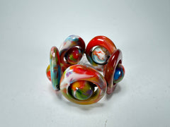 Jackie Brazil "Saturn" Kandinsky Disc & Ball Elastic Bracelet ( B0052 )