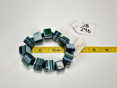 Jackie Brazil "POP" Liquorice Blue Mix Small Cubes Bracelet ( B0224 )