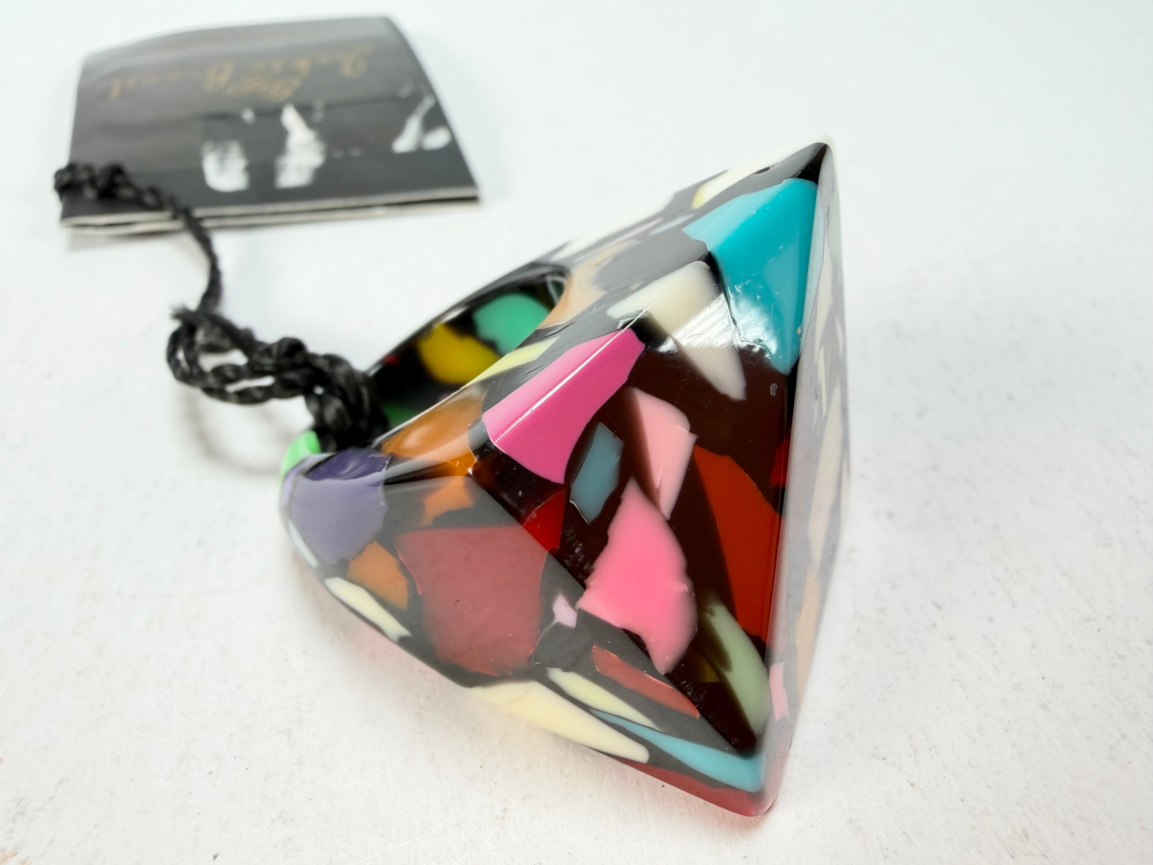 Jackie Brazil "Art Deco" Abstract Resin Ring ( R3081 ) Size UK P / USA 7.5