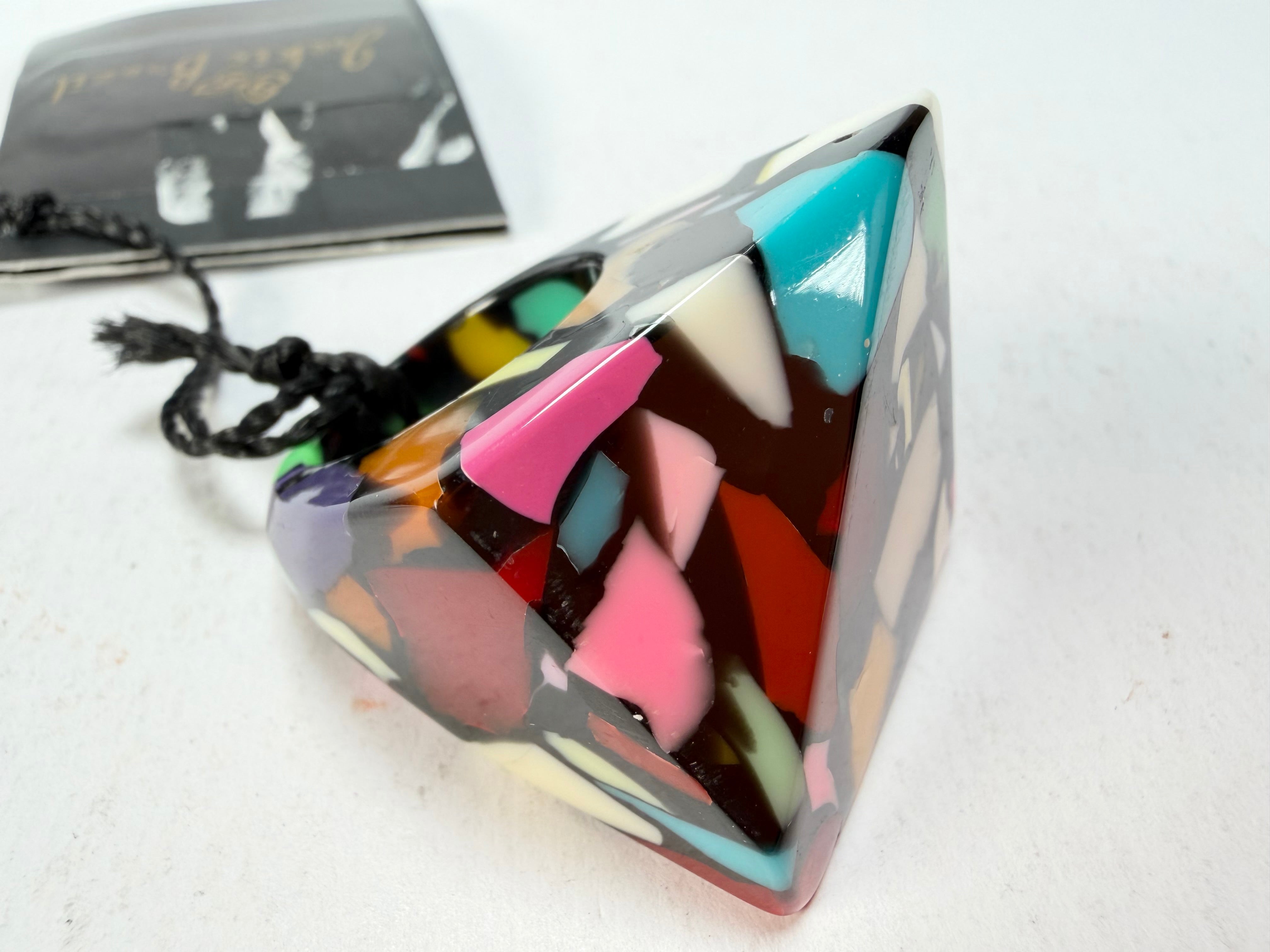 Jackie Brazil "Art Deco" Abstract Resin Ring ( R3081 ) Size UK P / USA 7.5