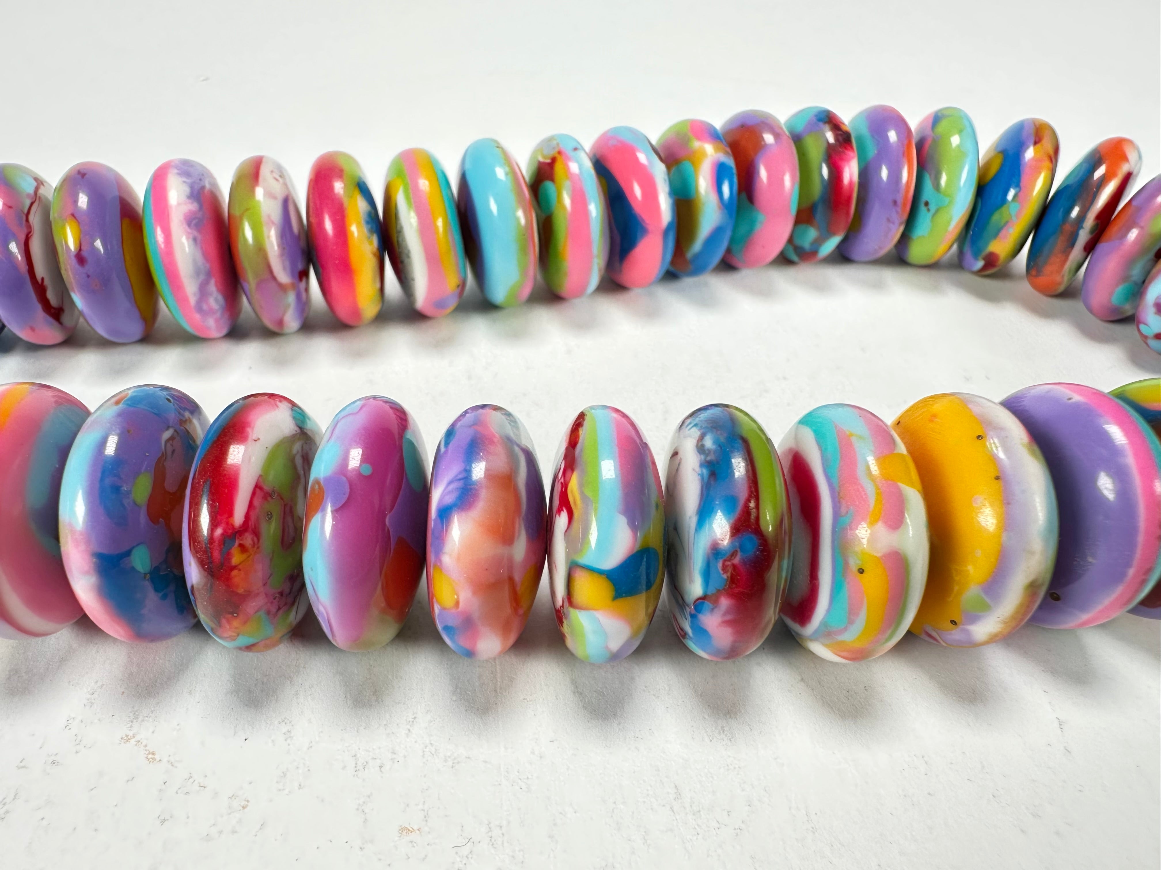 Jackie Brazil "Ana" Kandinsky Resin Wheels 50cm Necklace ( N0042 )