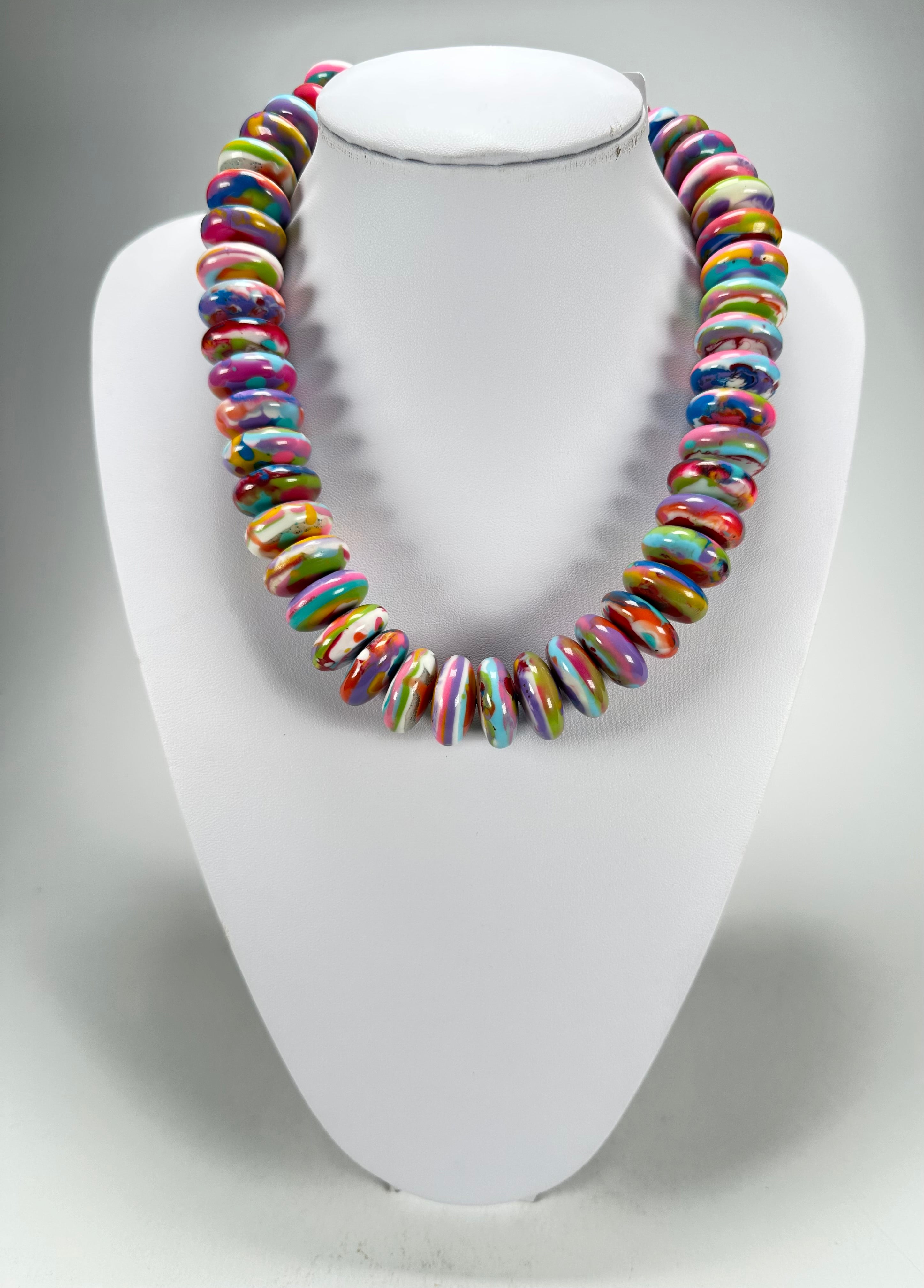 Jackie Brazil "Ana" Kandinsky Resin Wheels 50cm Necklace ( N0042 )