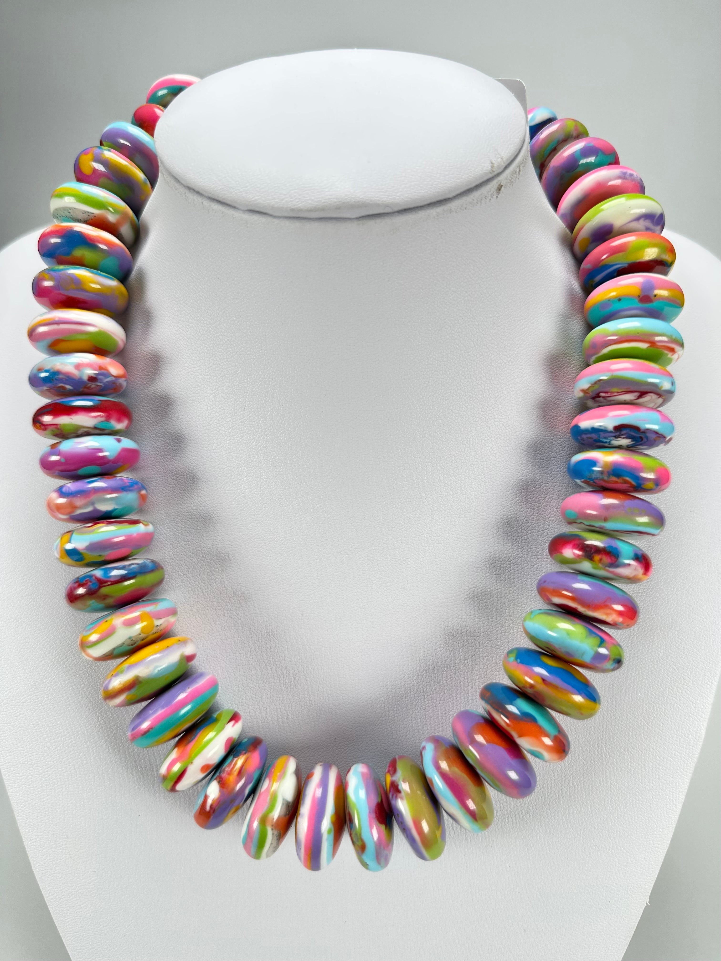 Jackie Brazil "Ana" Kandinsky Resin Wheels 50cm Necklace ( N0042 )