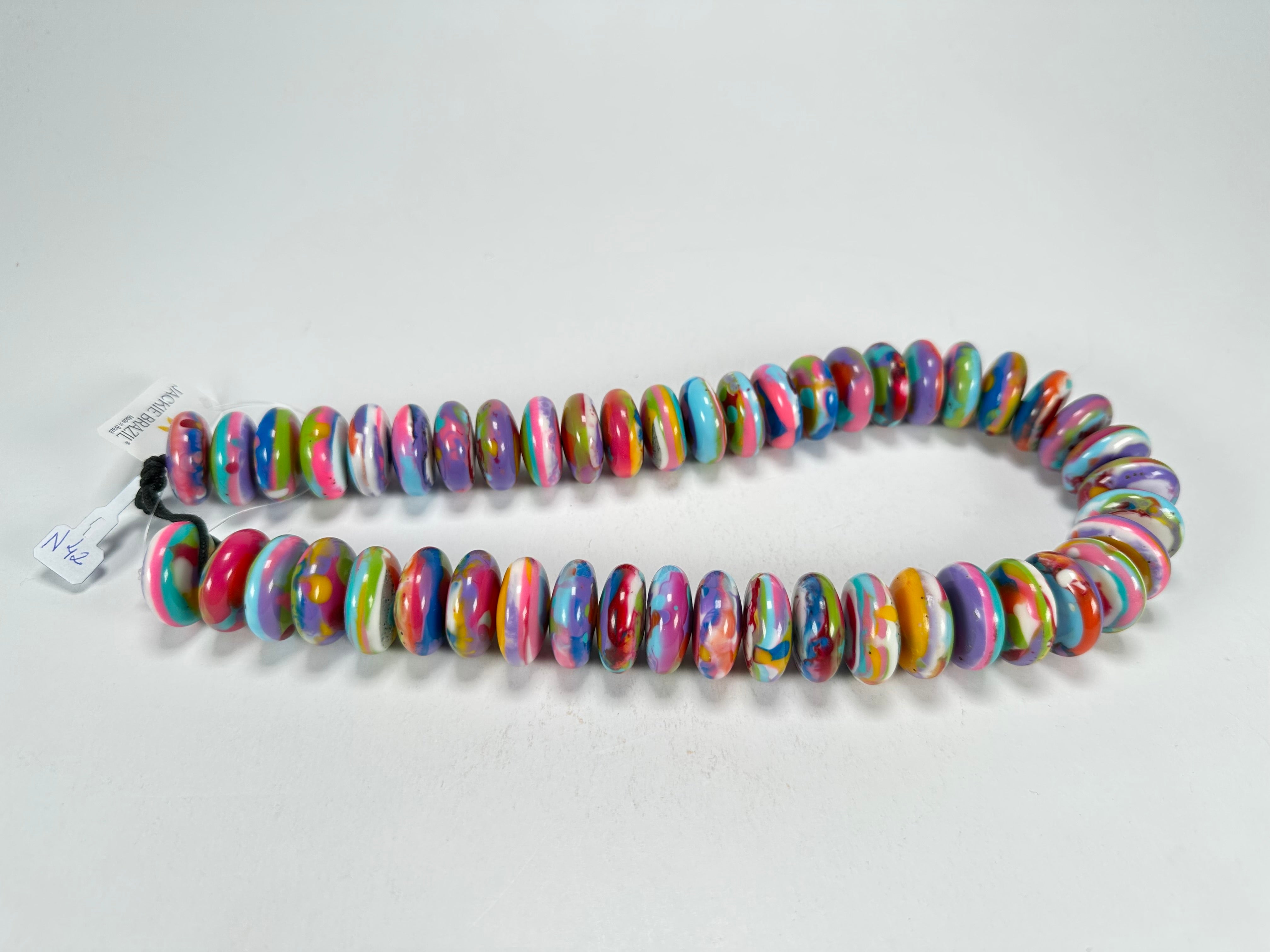 Jackie Brazil "Ana" Kandinsky Resin Wheels 50cm Necklace ( N0042 )