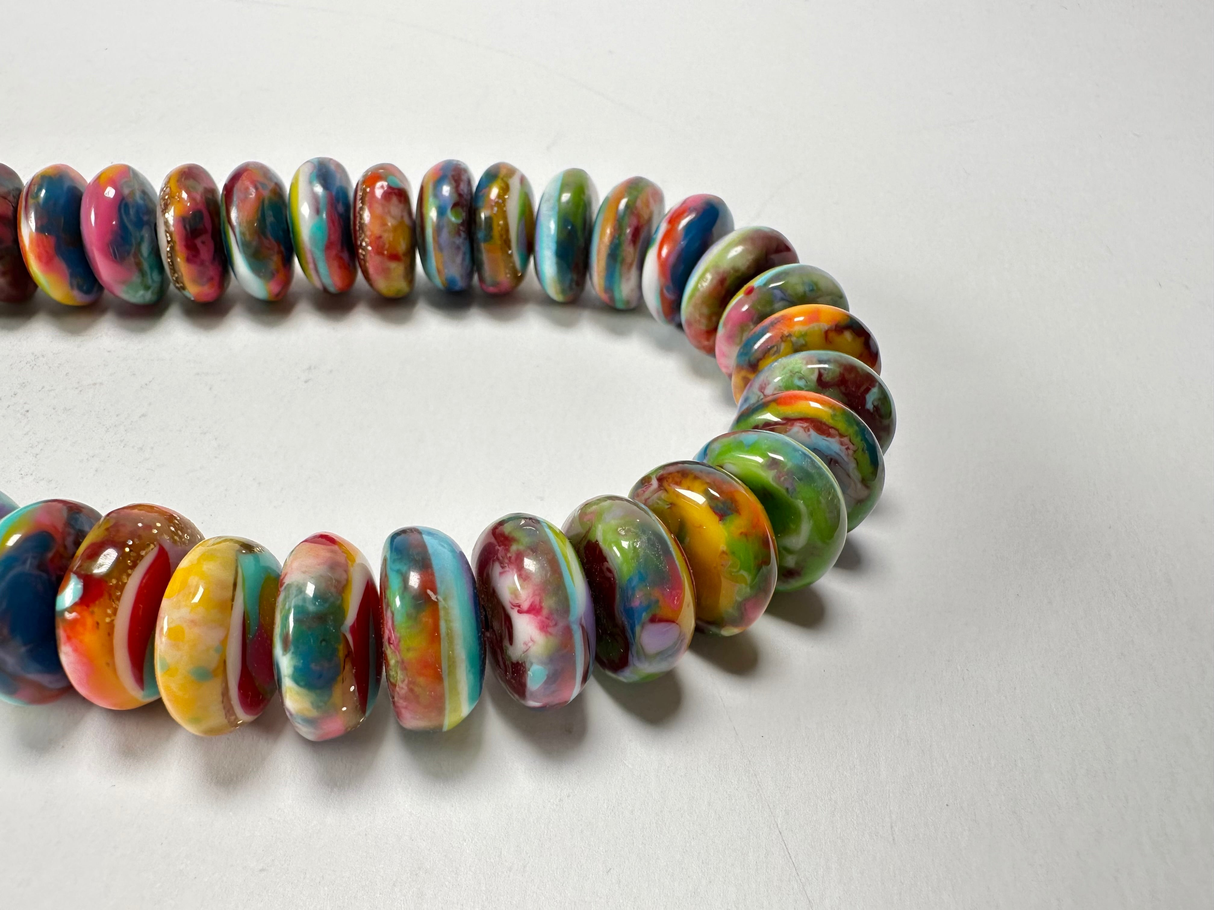 Jackie Brazil "Bela" Kandinsky Resin Mini Wheels 70cm Necklace ( N0043 )