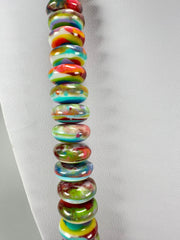 Jackie Brazil "Bela" Kandinsky Resin Mini Wheels 70cm Necklace ( N0043 )