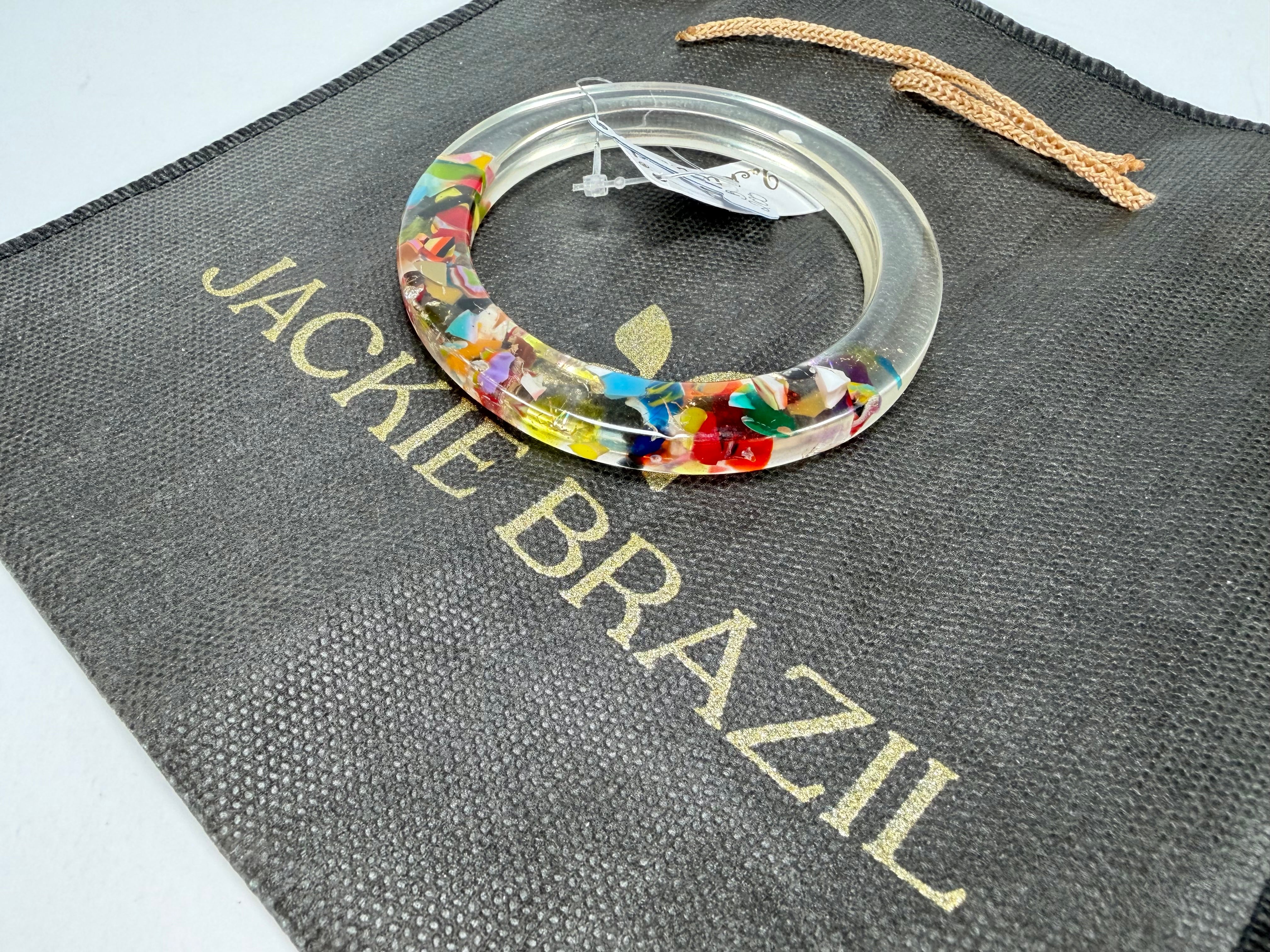 Jackie Brazil "Olympic Circles" Cascade 0.5cm Resin Bangle ( B2336 )