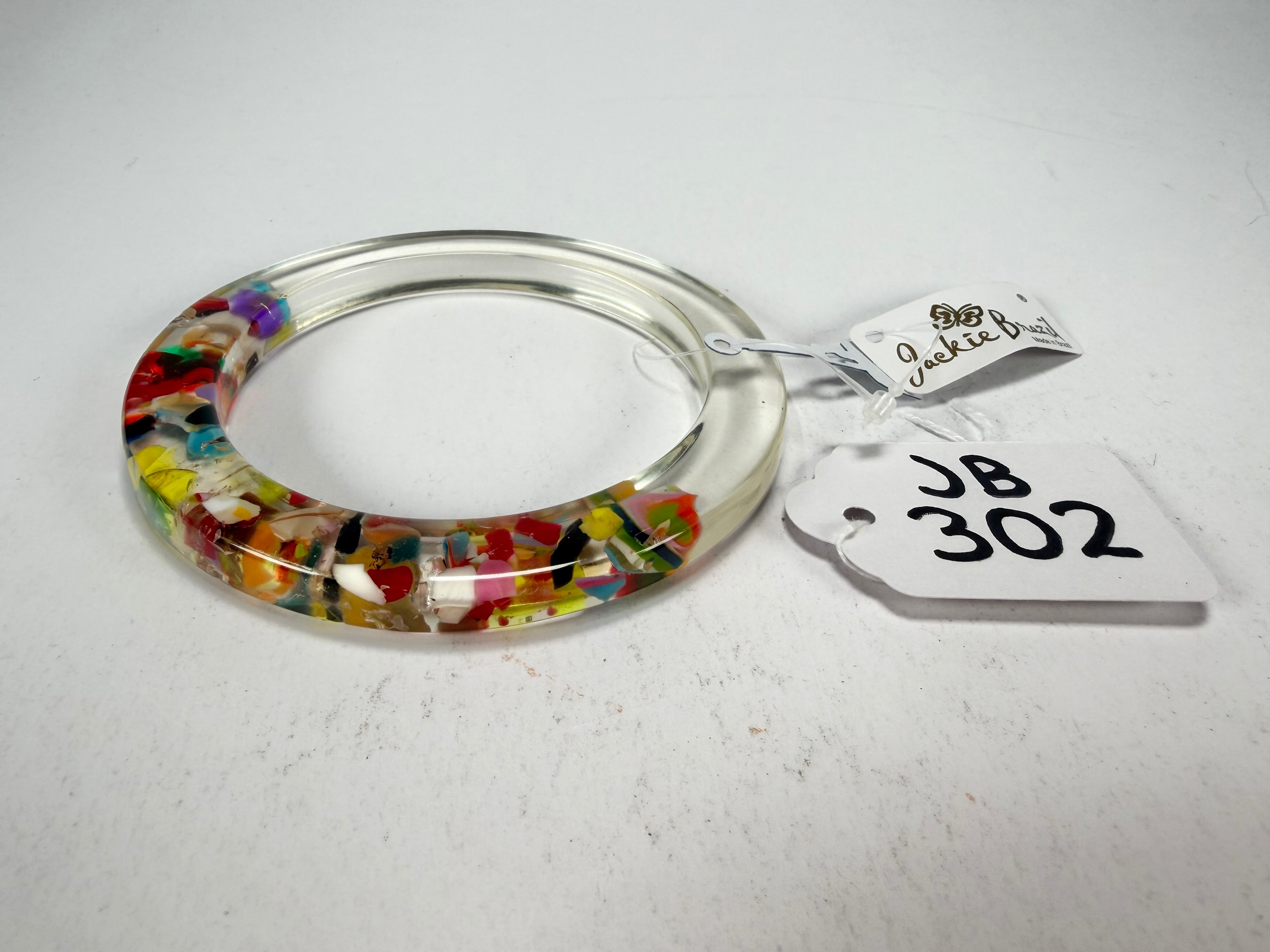 Jackie Brazil "Olympic Circles" Cascade 0.5cm Resin Bangle ( B2336 )