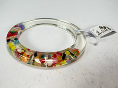 Jackie Brazil "Olympic Circles" Cascade 0.5cm Resin Bangle ( B2336 )