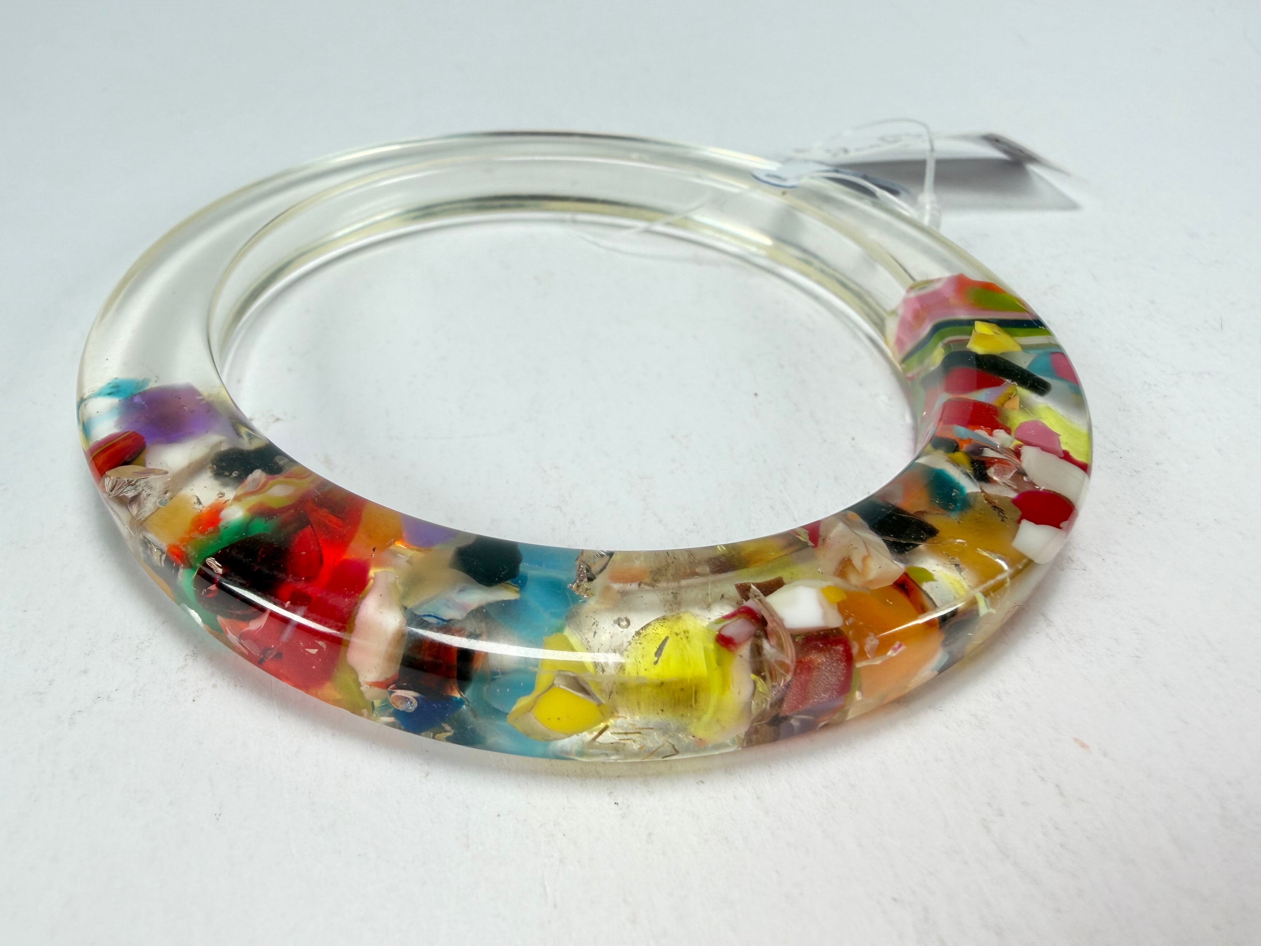 Jackie Brazil "Olympic Circles" Cascade 0.5cm Resin Bangle ( B2336 )
