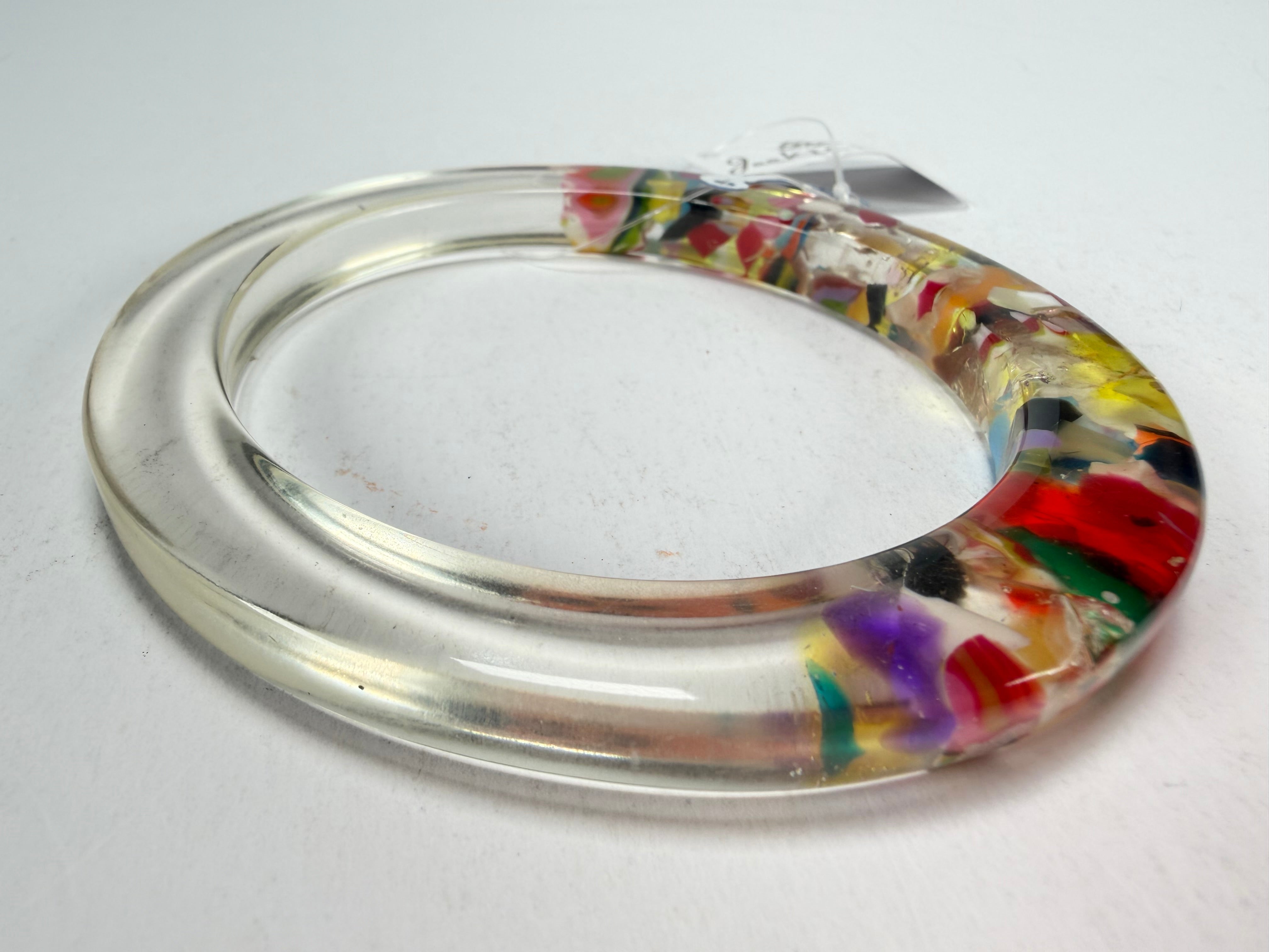 Jackie Brazil "Olympic Circles" Cascade 0.5cm Resin Bangle ( B2336 )