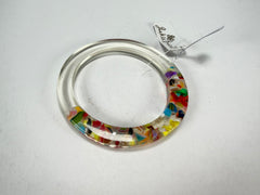 Jackie Brazil "Olympic Circles" Cascade 0.5cm Resin Bangle ( B2336 )