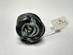 Jackie Brazil "Rose" Black Resin Rose Ring ( R0585 ) Size UK M / US 6