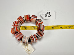 Jackie Brazil "POP" Liquorice Orange Mix Small Cubes Bracelet ( B0224 )