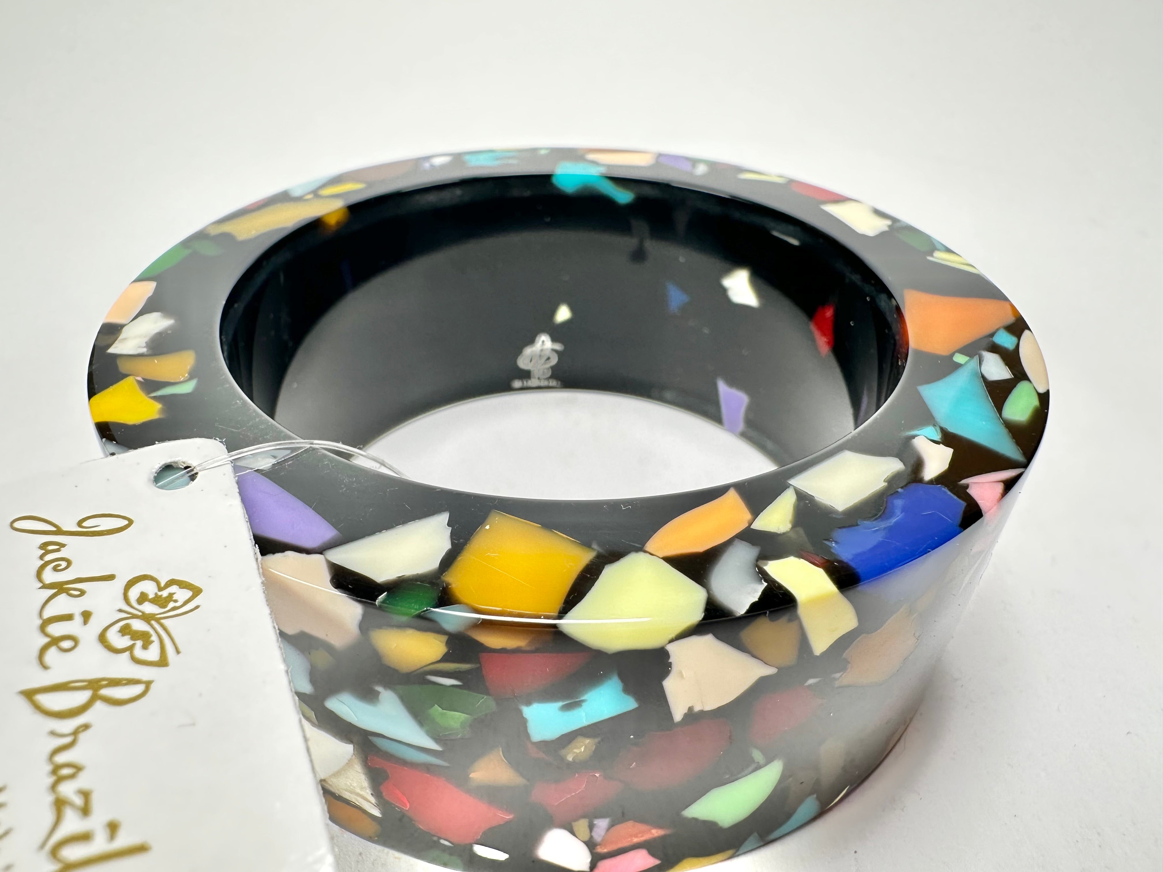 Jackie Brazil "Art Deco" Solid Round 3.4cm Bangle ( B3088 )