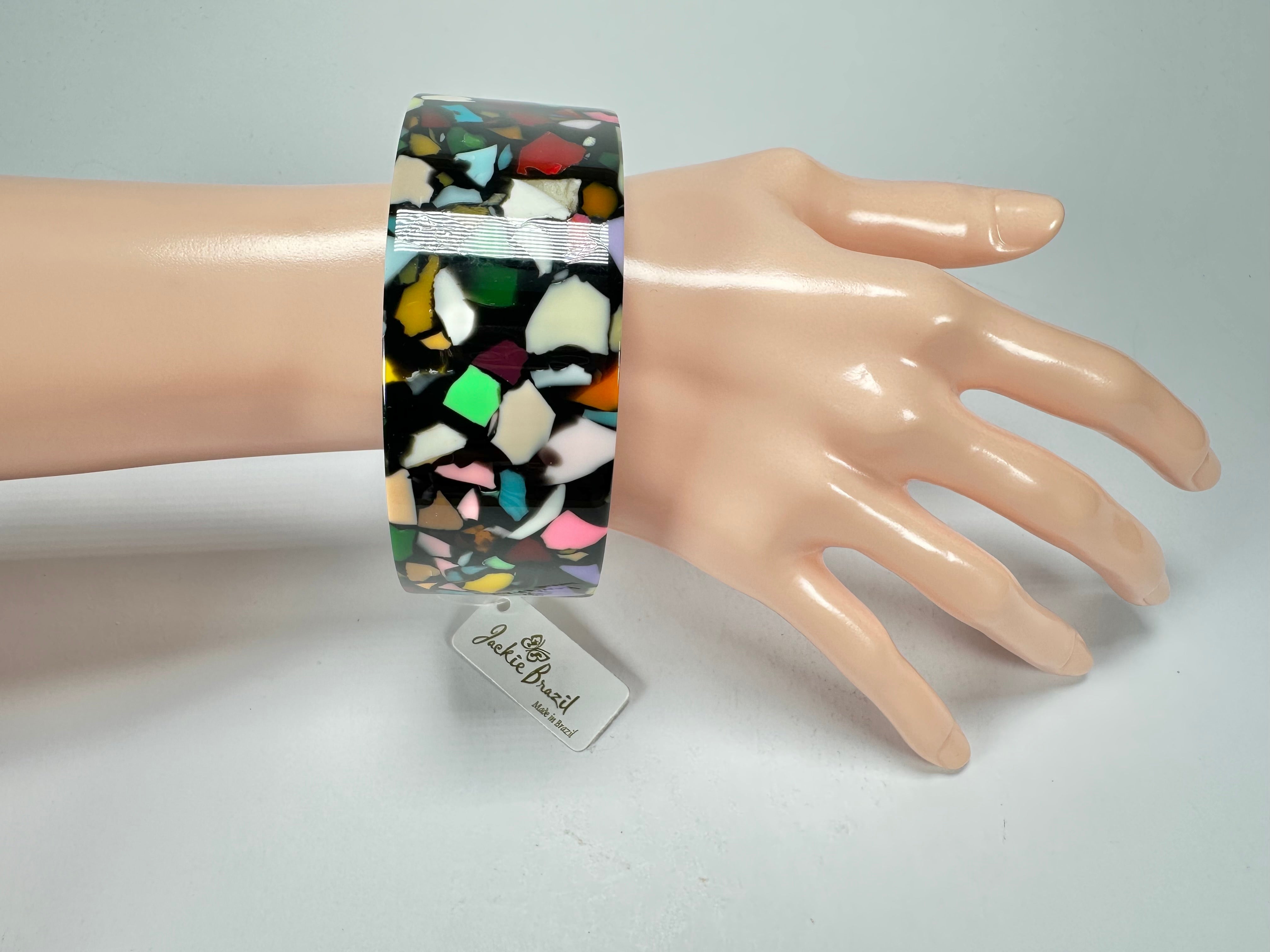 Jackie Brazil "Art Deco" Solid Round 3.4cm Bangle ( B3088 )