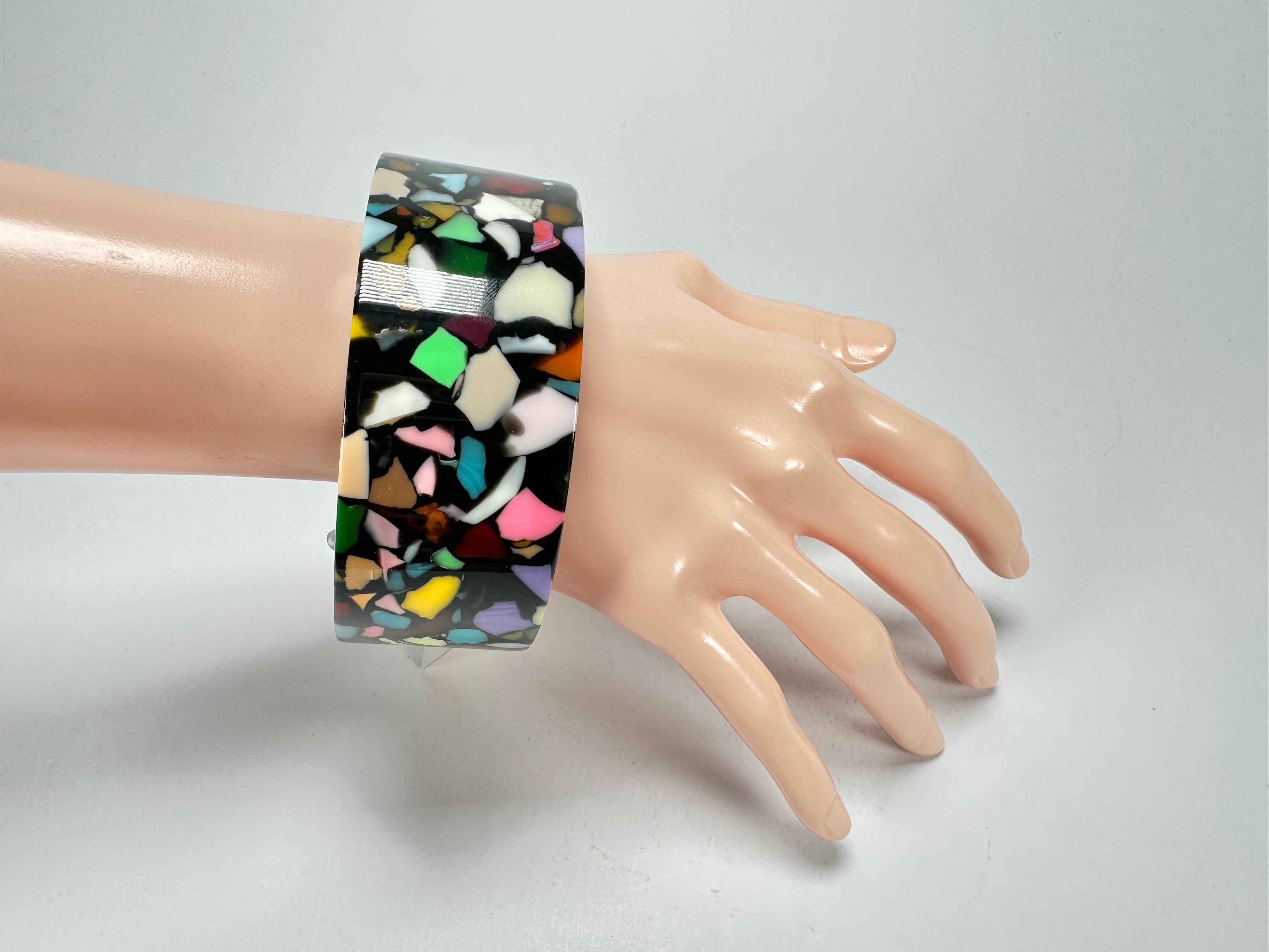 Jackie Brazil "Art Deco" Solid Round 3.4cm Bangle ( B3088 )