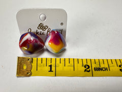 Jackie Brazil "Camille" Kandinsky Abstract Resin Earrings ( E1053 )