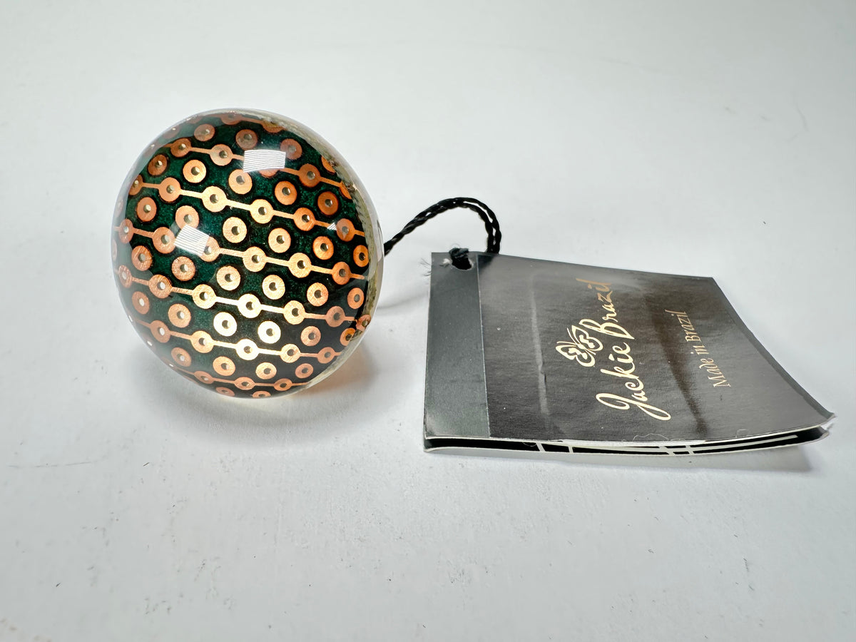 Jackie Brazil "Queen" Digital Oval Round Ring ( R3212 ) Size UK-Q / US-8.5